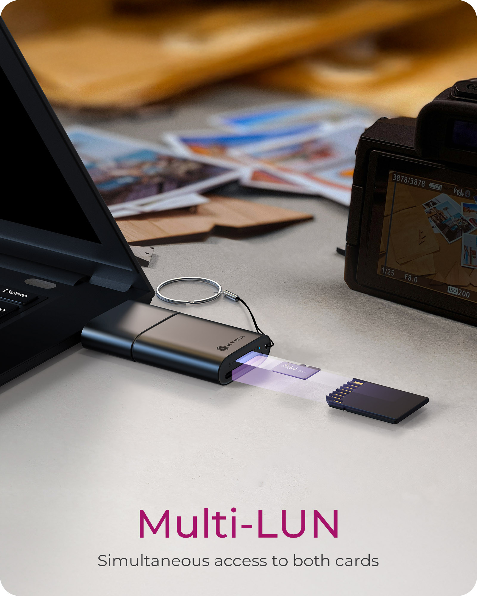 ICY BOX 2-in-1 Card Reader via USB Type-A & USB Type-C Interface – image 7