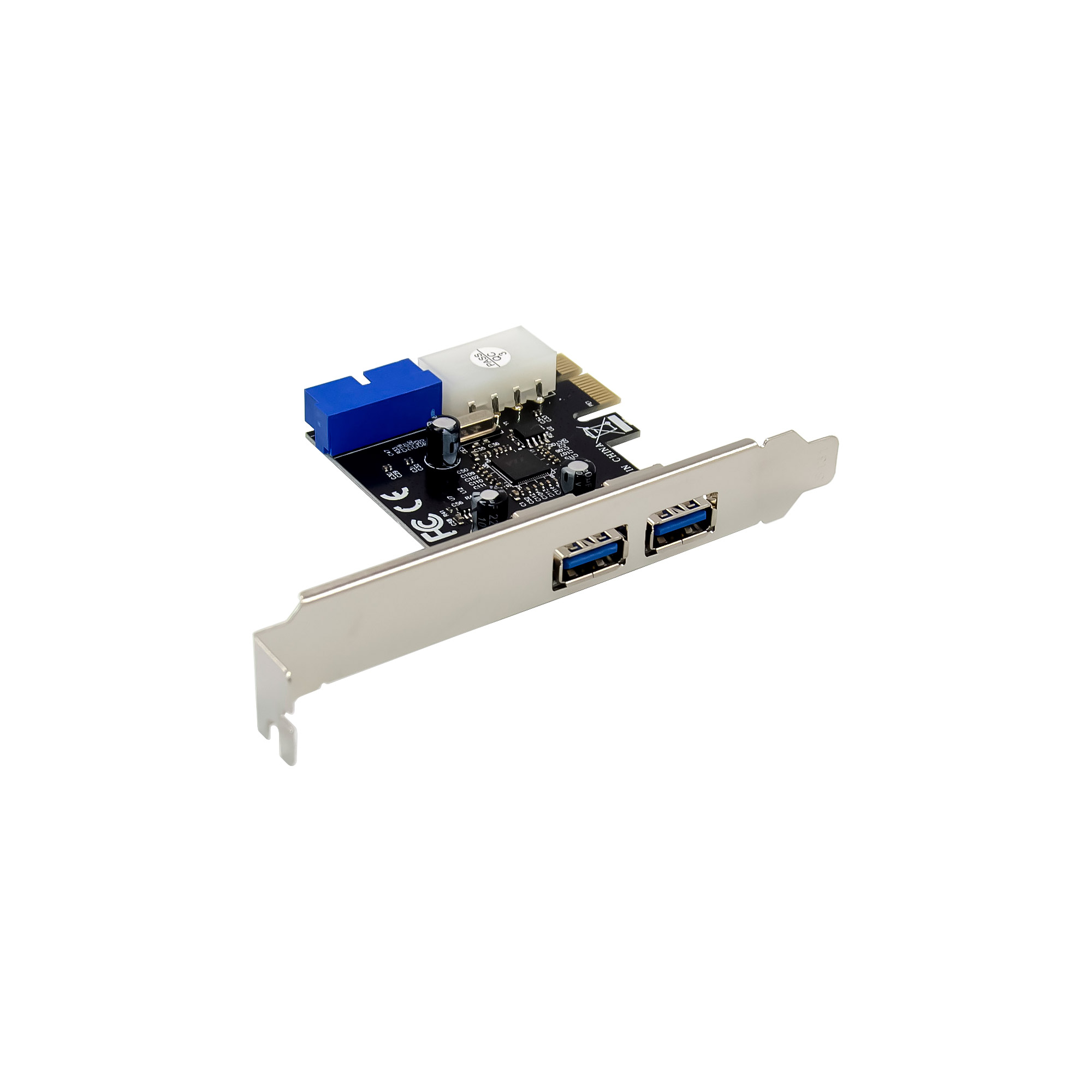 InLine 2+2ports USB 3.2 Gen.1 host controller, PCIe, w/SATA power + LP bracket – image 5