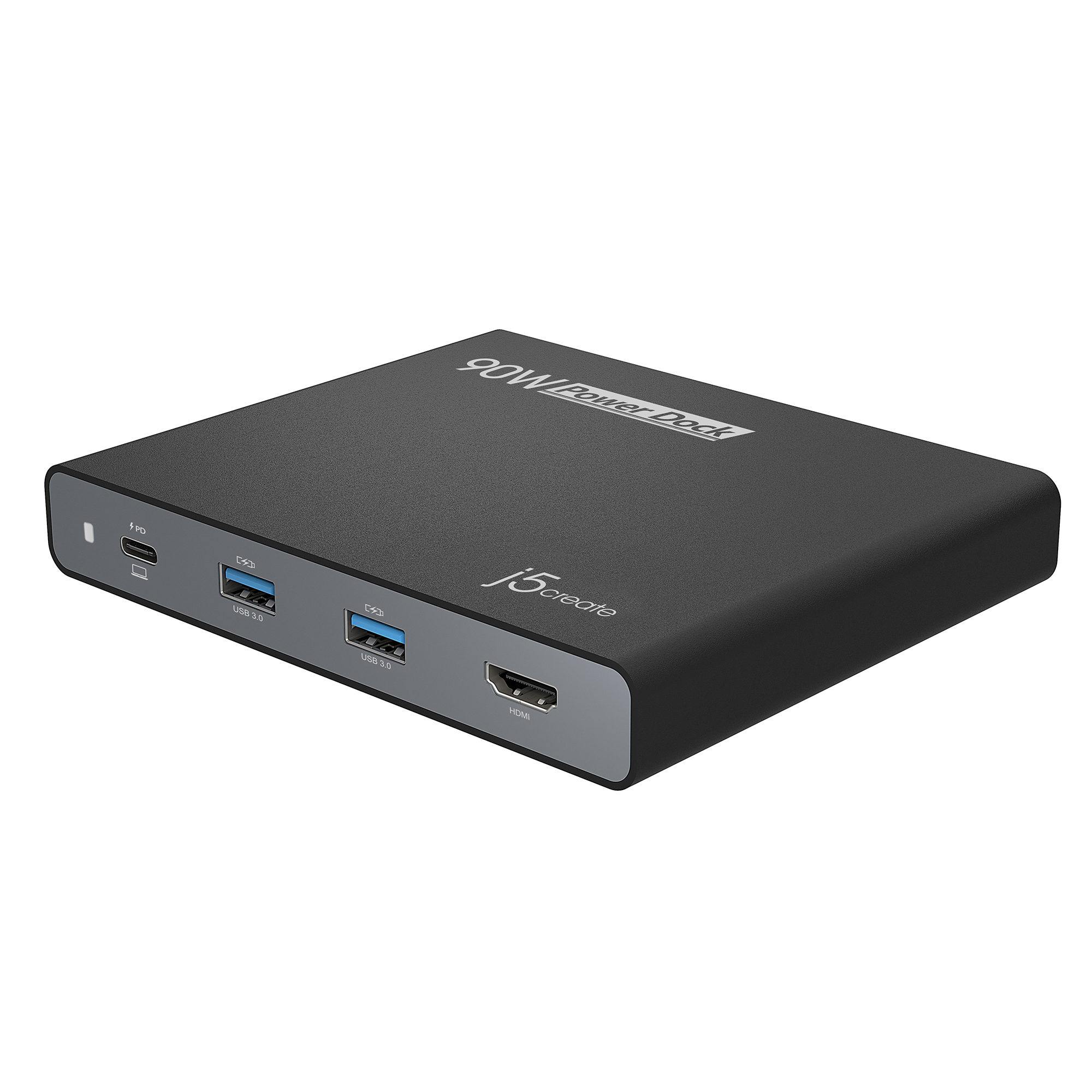 j5create JCDP392 90W Built-in USB-C™ Travel Dock - UK, includes 1x HDMI port and 3x USB ports, Black – image 6
