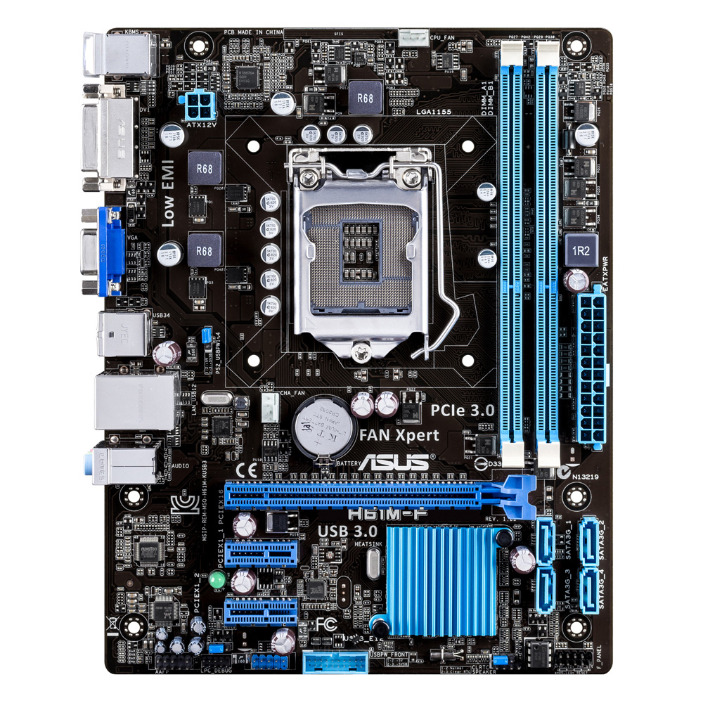 ASUS H61M-F Intel® H61 LGA 1155 (Socket H2) micro ATX – image 1