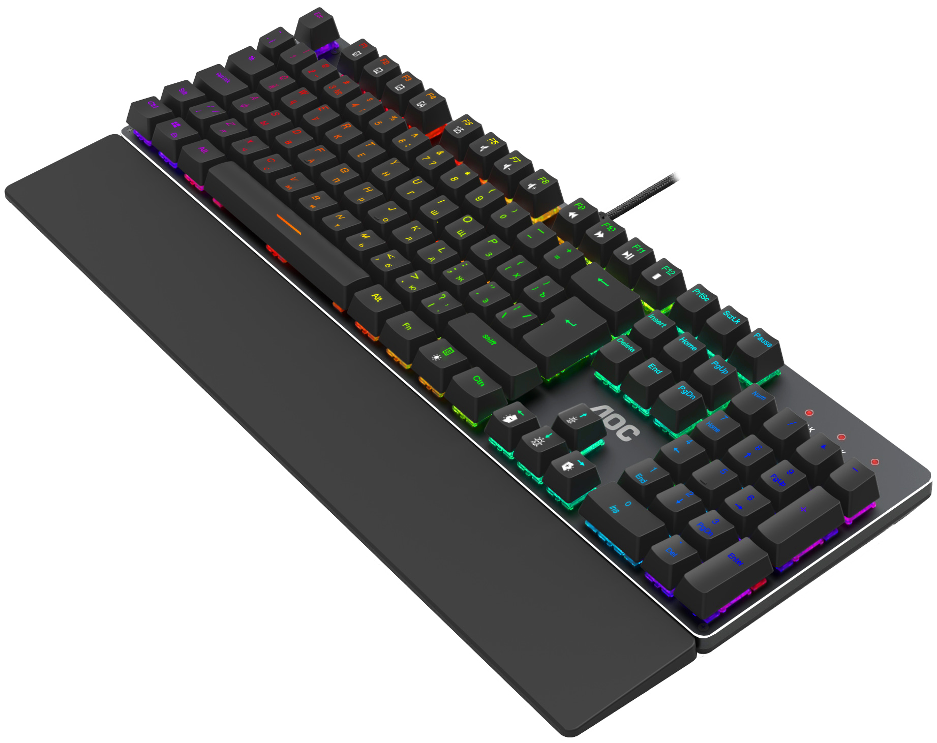 AOC GK500 keyboard Gaming USB Black – image 2