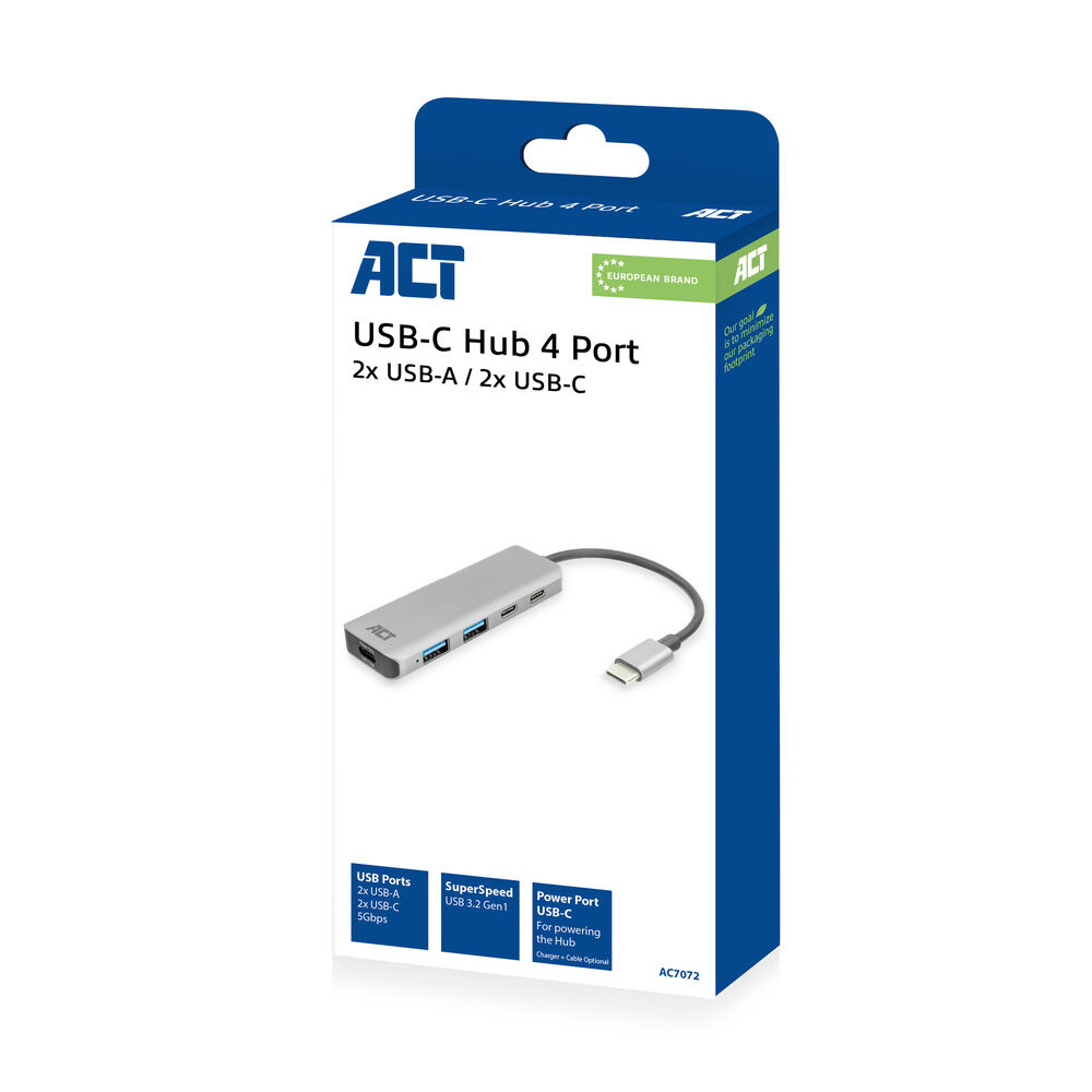 ACT USB-C hub 3.0, 2x USB-A, 2x USB-C – image 9