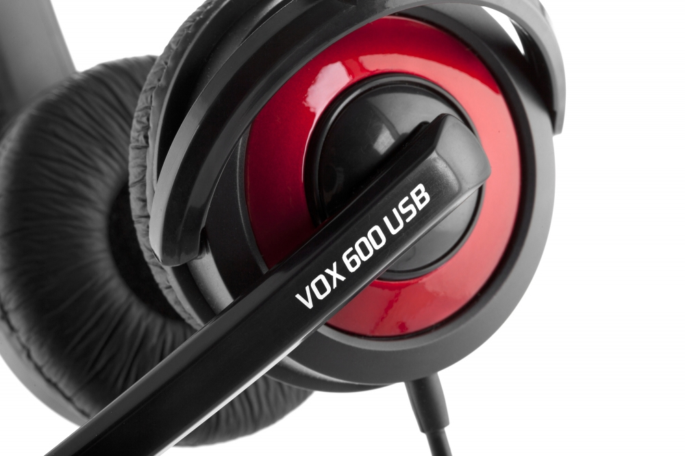 NGS Vox600USB Headset Wired Head-band Gaming Black, Red – image 6
