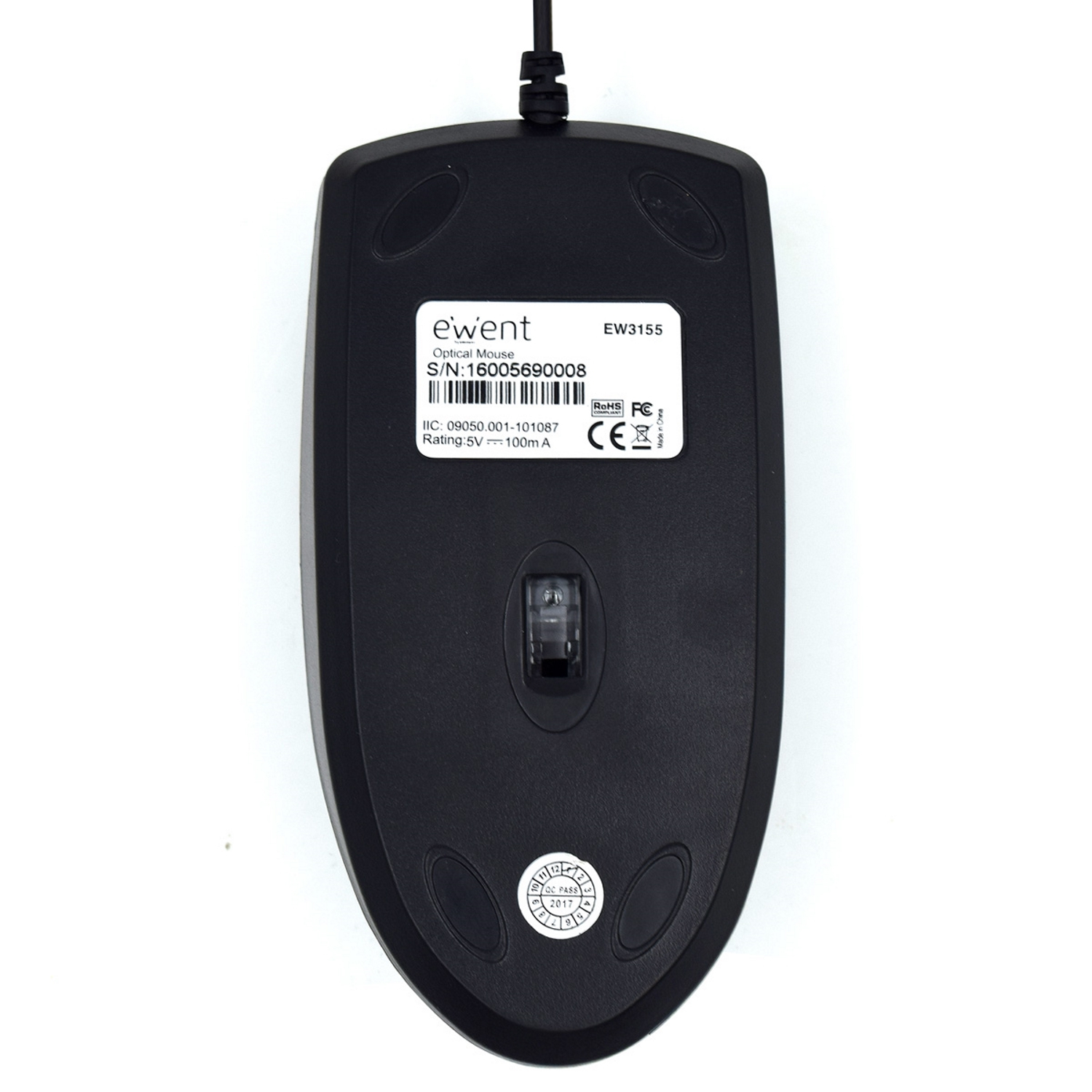 Ewent EW3155 mouse Office Ambidextrous USB Type-A Optical 1000 DPI – image 6
