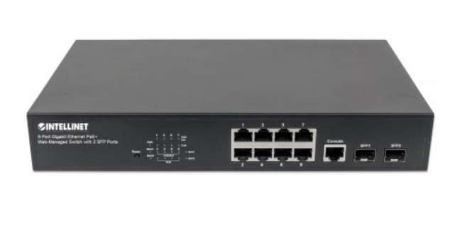 Intellinet 561051 network switch Managed Gigabit Ethernet (10/100/1000) Power over Ethernet (PoE) 1U Black – image 3