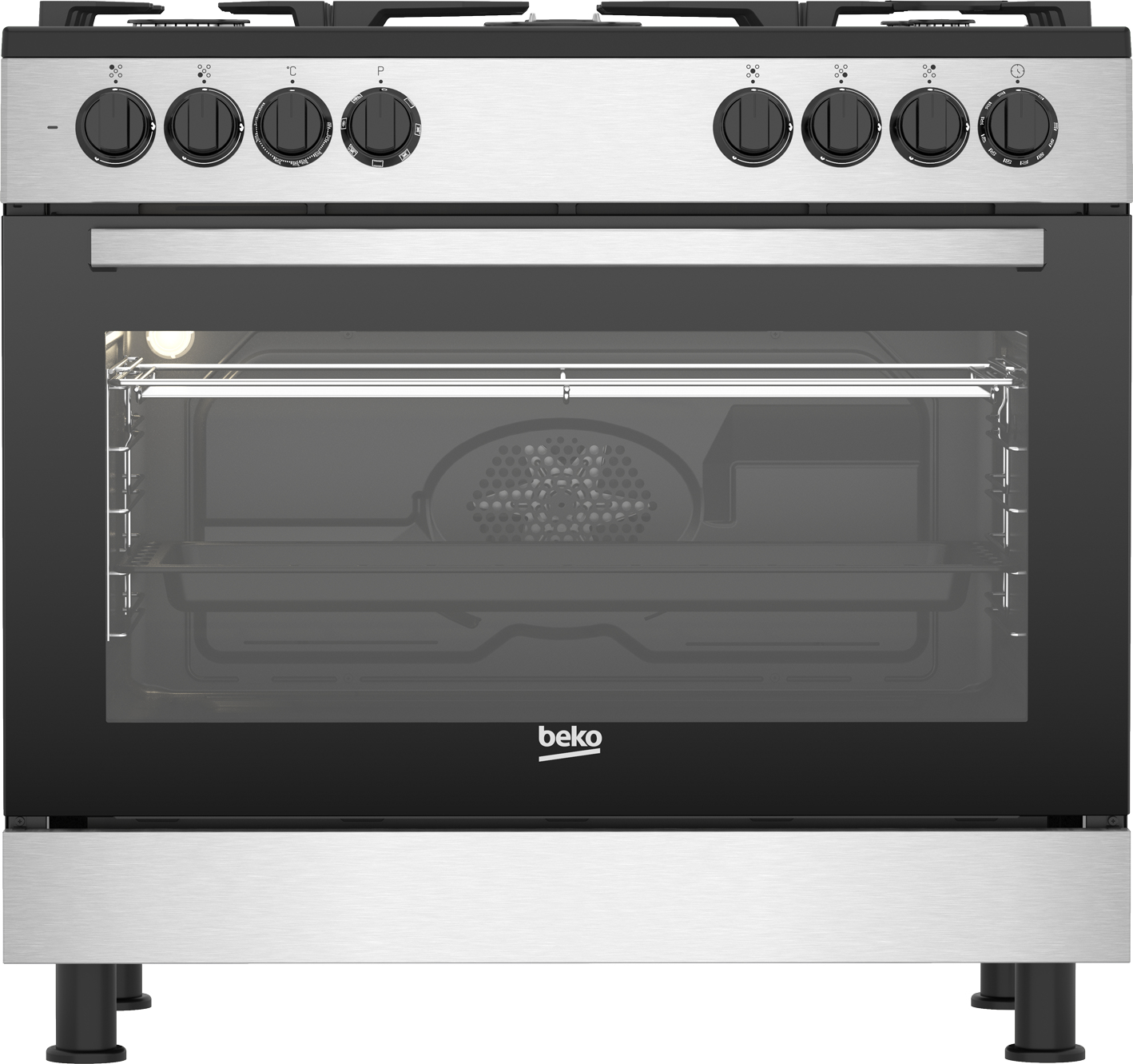 Beko GM15122DXB Freestanding cooker Electric Gas Stainless steel