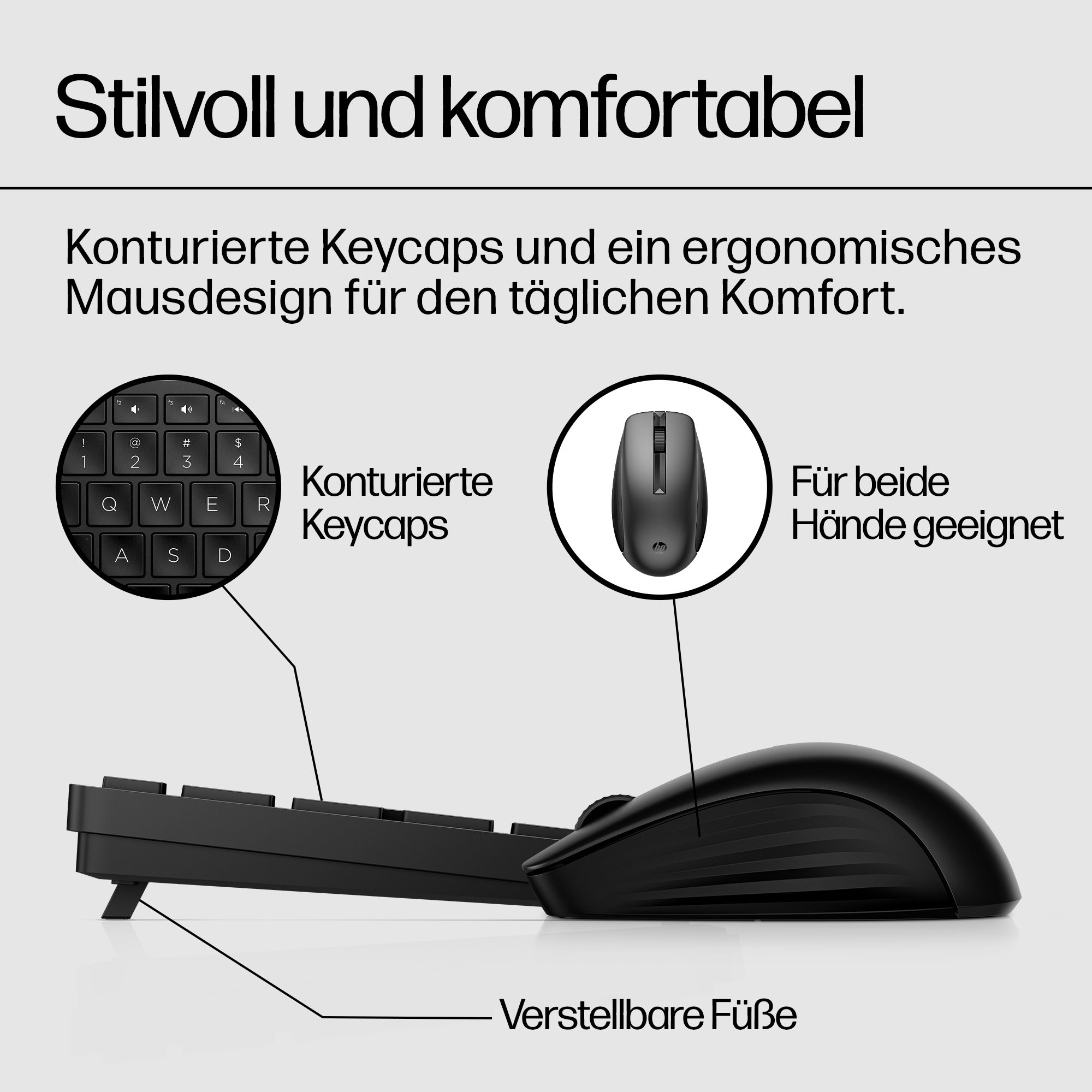 650 Wireless-Tastatur und -Maus (kombiniert) – Weiß