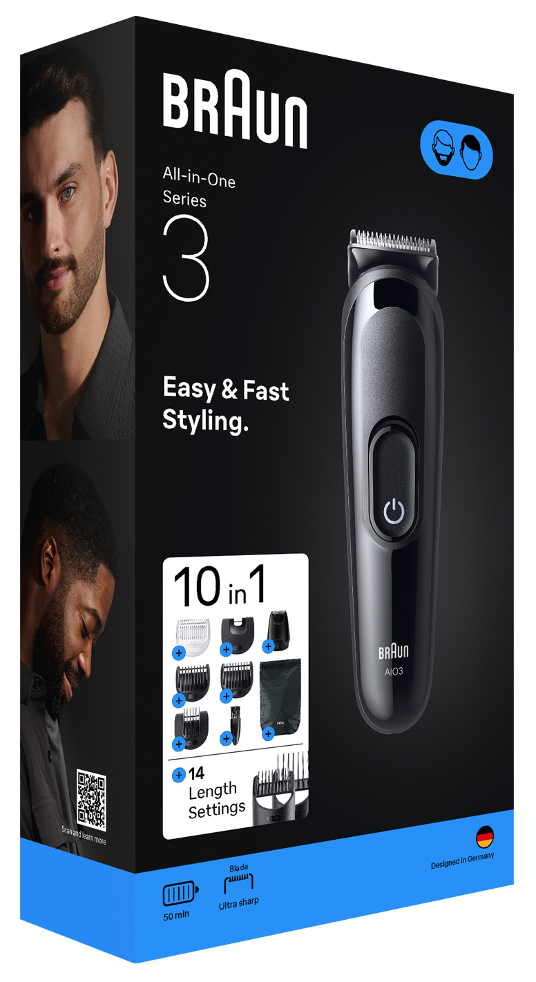 Braun AIO3560 hair trimmers/clipper Black 14 Nickel-Metal Hydride (NiMH) – image 7