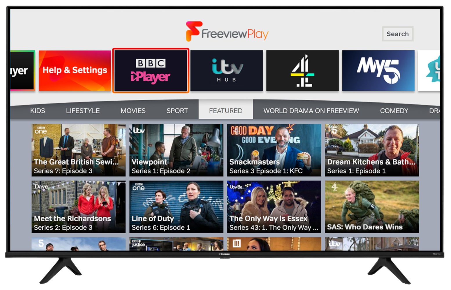 Hisense 58A6GTUK TV 146.1 cm (57.5") 4K Ultra HD Smart TV Wi-Fi Black 300 cd/m² – image 3