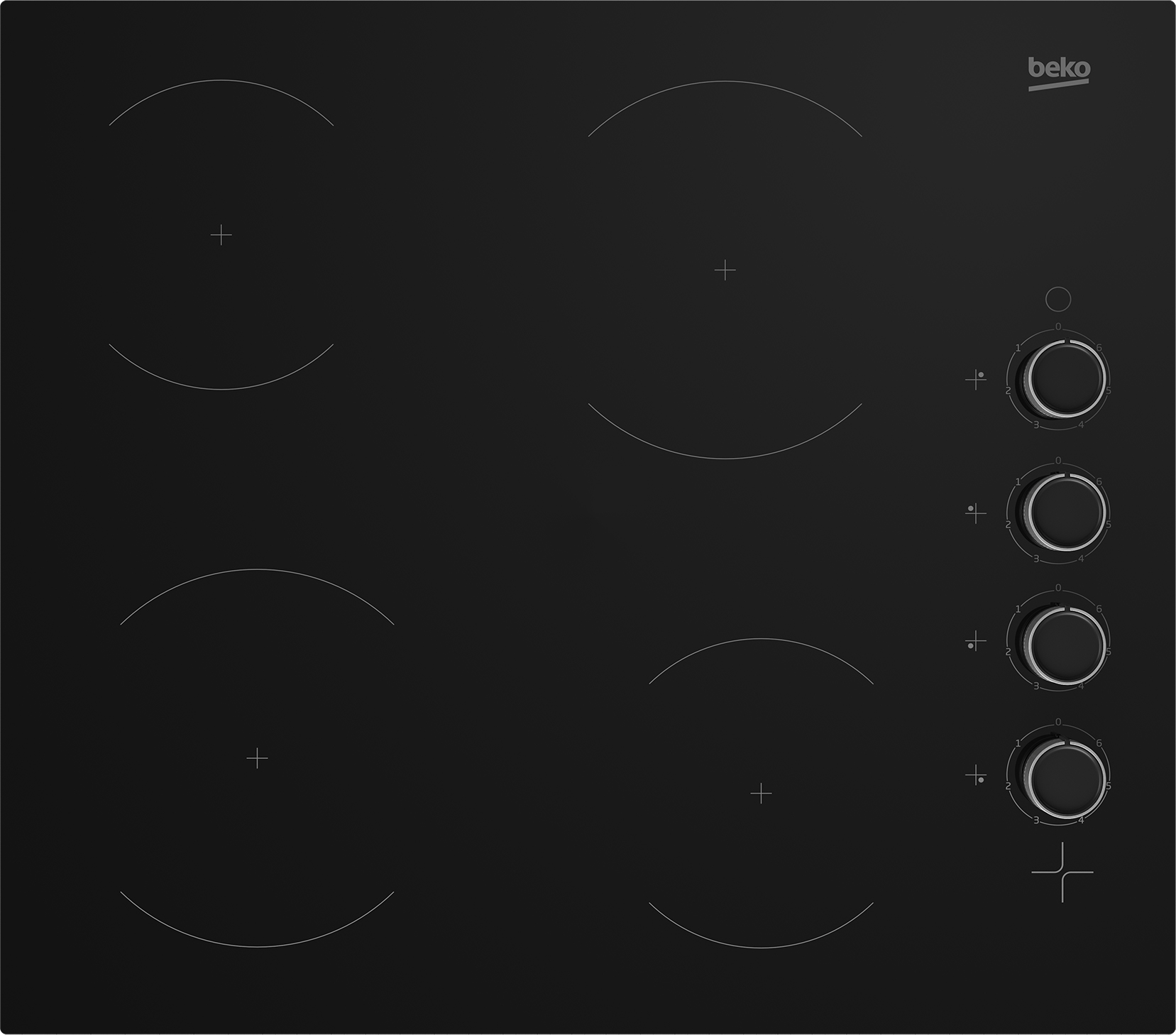 Beko CIHYV21B 60cm Ceramic Hob with Side Knob Controls – image 1