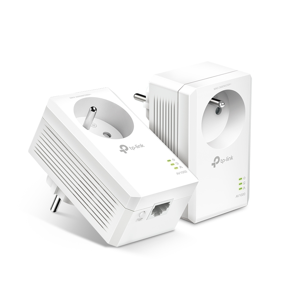 TP-LINK AV1000 Gigabit Passthrough Powerline Starter Kit (FR)