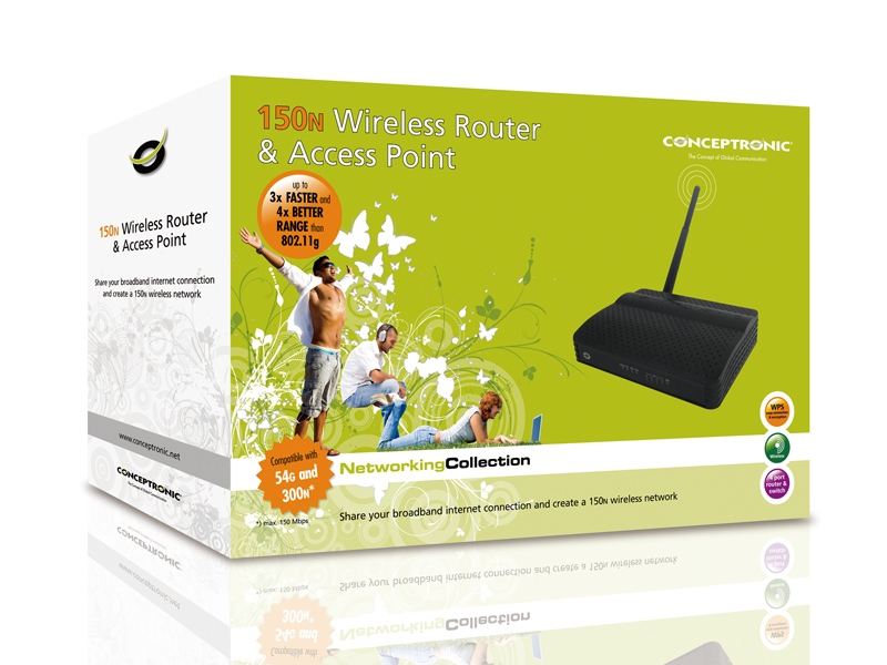 Conceptronic 150Mbps 11n Wireless Router & Access Point – image 4