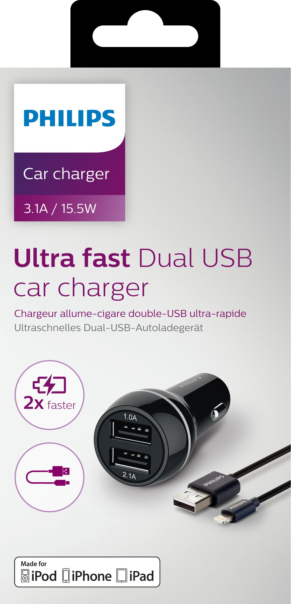 Philips USB car charger DLP2357V/10 – image 2