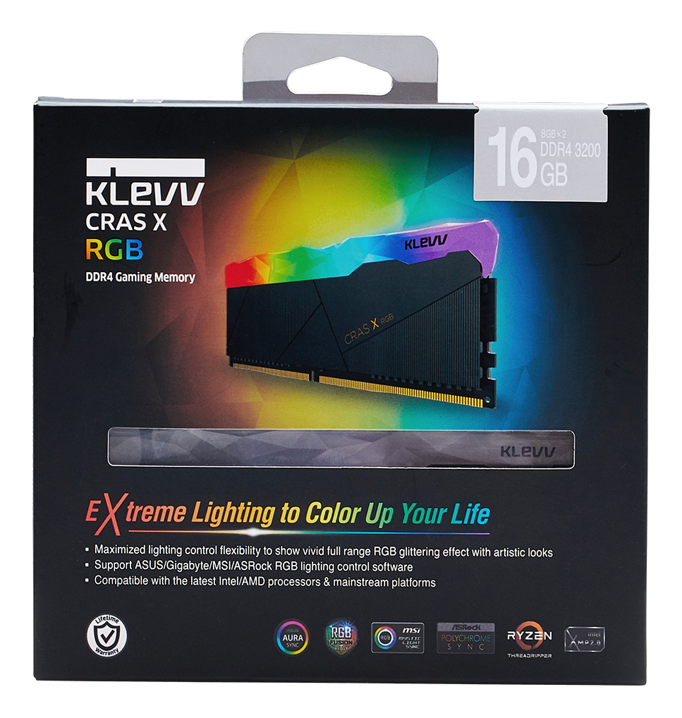 Klevv 16GB CRAS X RGB GAMING RAM MODULE DDR4 3200MT/s PC4-25600 UNBUFFERED NON-ECC – image 5