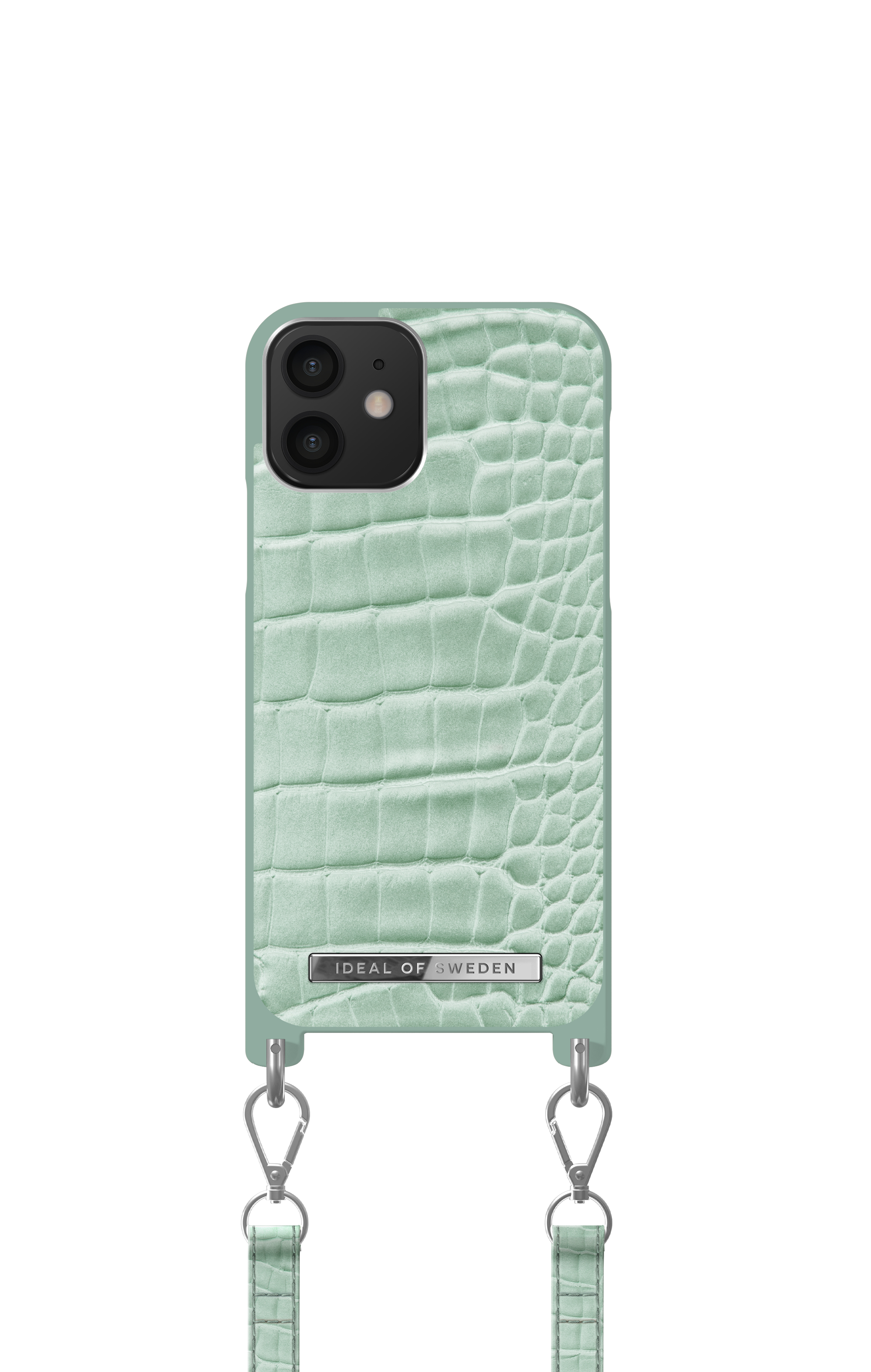 iDeal of Sweden Atelier Necklace Case iPhone 12/12P Mint Croco – image 4