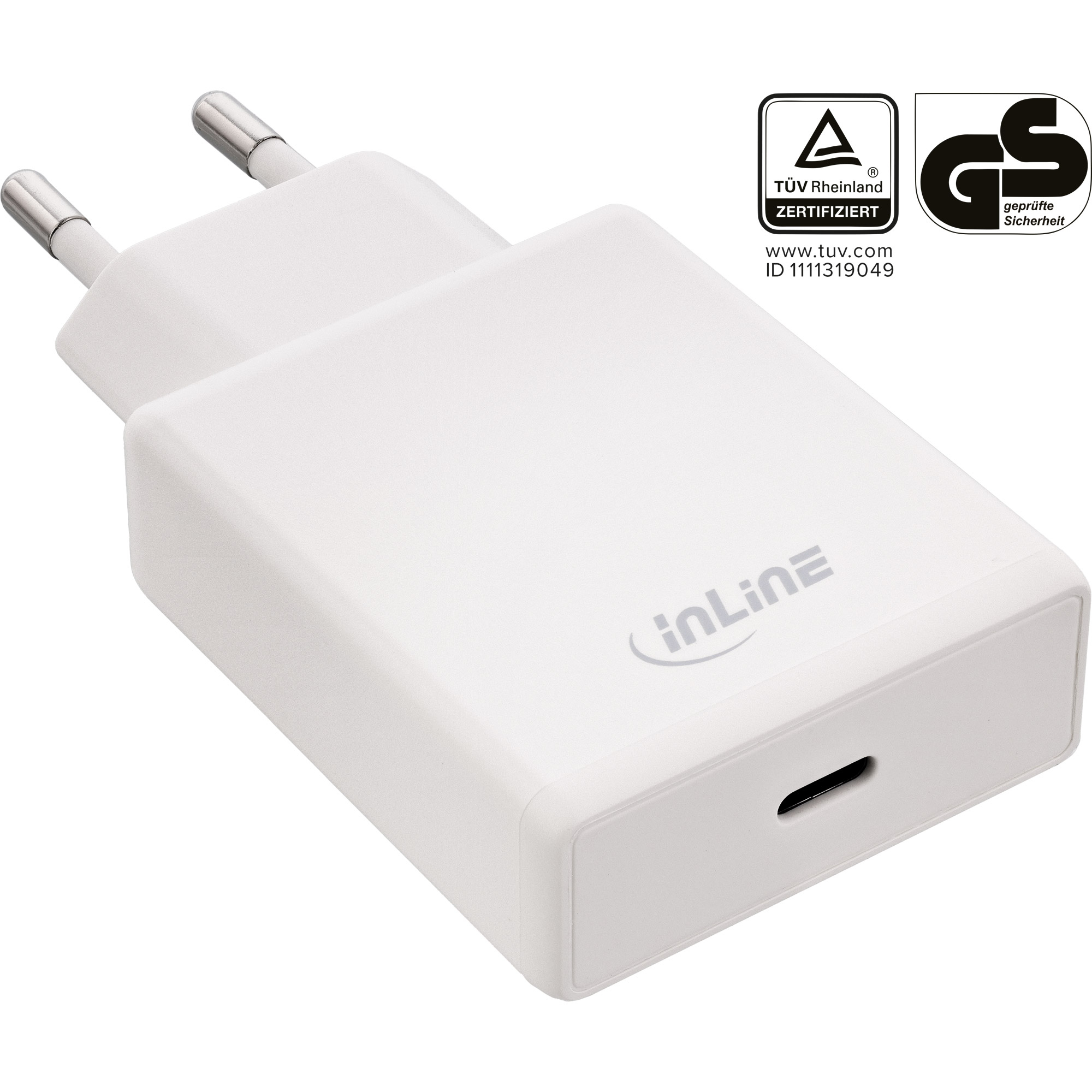 InLine 31565W mobile device charger Universal White AC Fast charging Indoor