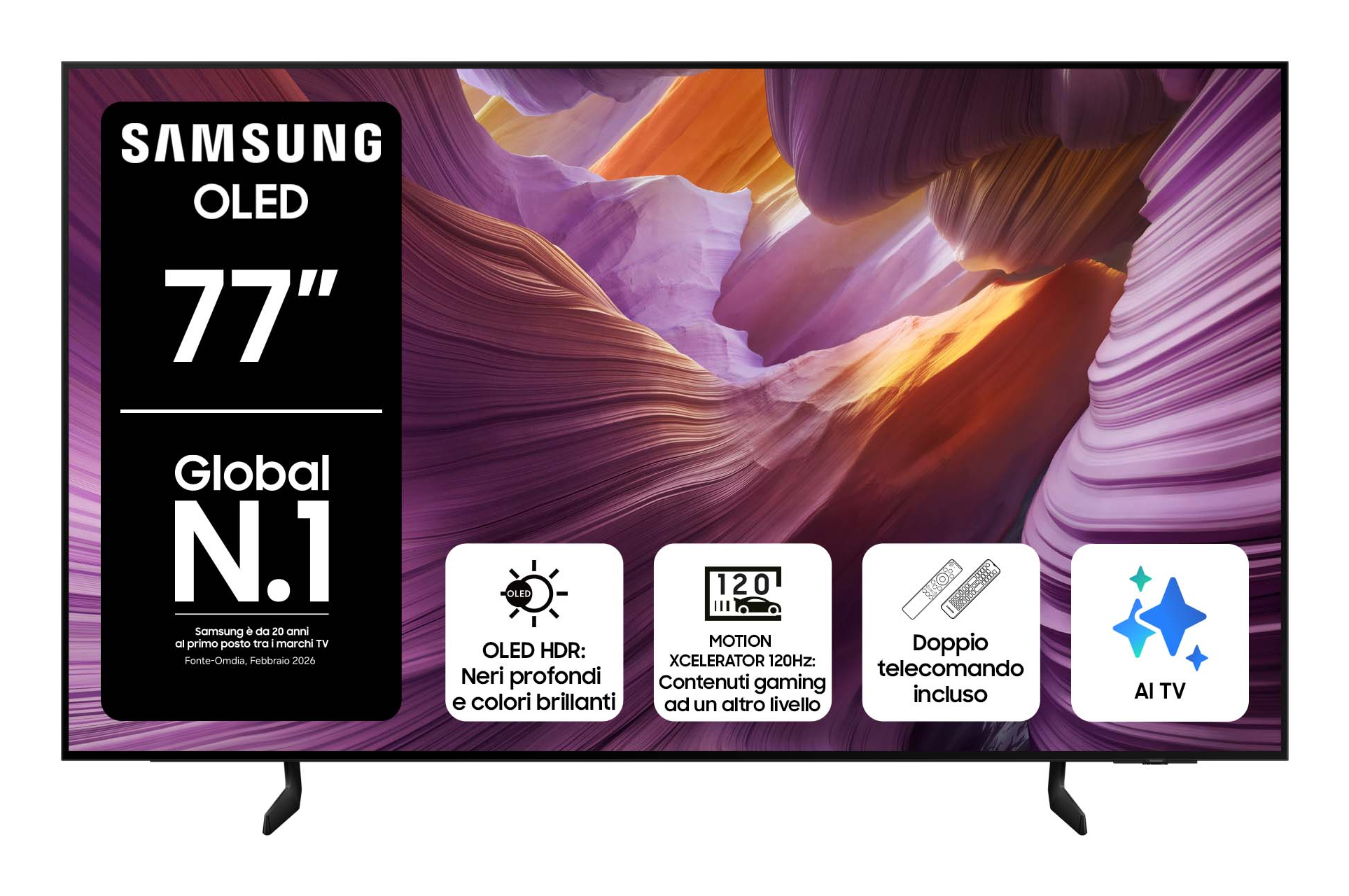 Samsung Smart TV OLED 77 4K QE77S85FAEXZT Televisore Ultra HD con AI Mode — photo 1