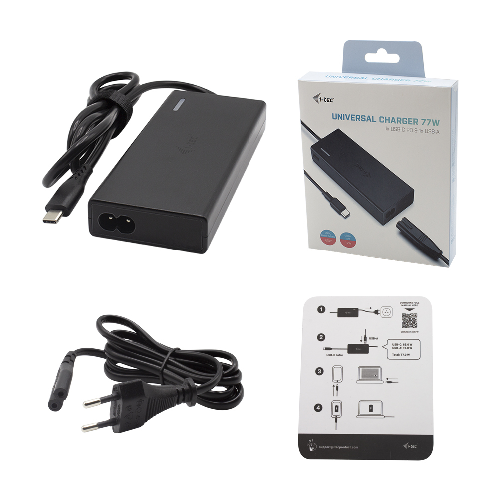 i-tec USB-C Smart Charger 65W + USB-A Port 12W - CHARGER-C77W - Miniatura 4