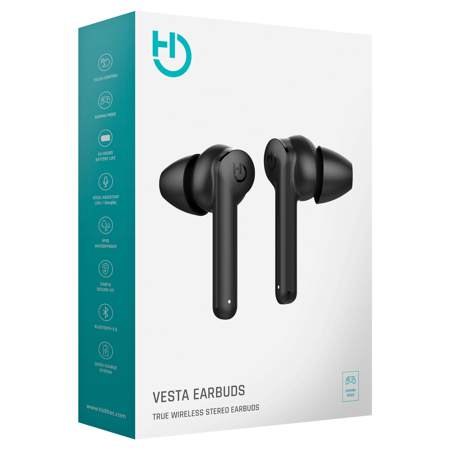 Hiditec Vesta Headset Wireless In-ear Bluetooth Black – image 7