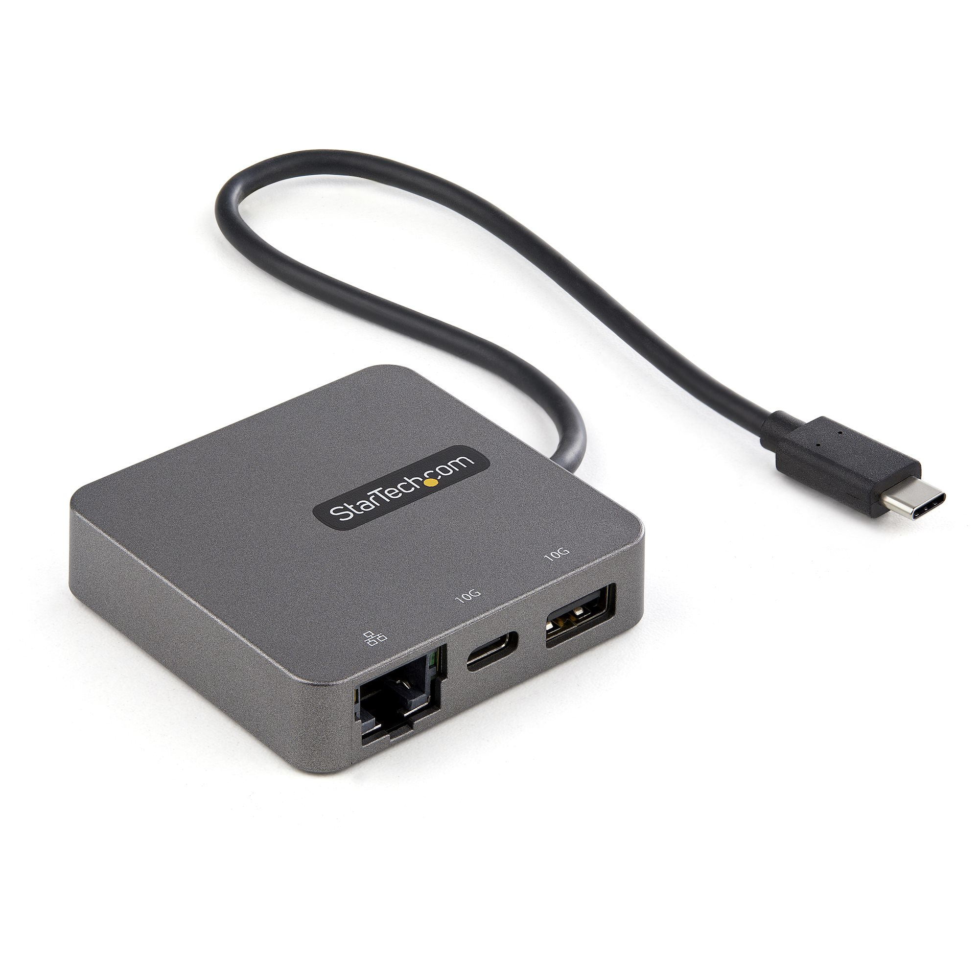 StarTech.com USB-C Multiport Adapter - USB 3.1 Gen 2 Type-C Mini Dock - USB-C to 4K HDMI or 1080p VGA Video - 10Gbps USB-A USB-C, GbE - Portable Travel Laptop Dock - Works w/Thunderbolt 3 (DKT31CHVL) - Docking station - USB-C - VGA, HDMI - 1GbE - TAA Compliant