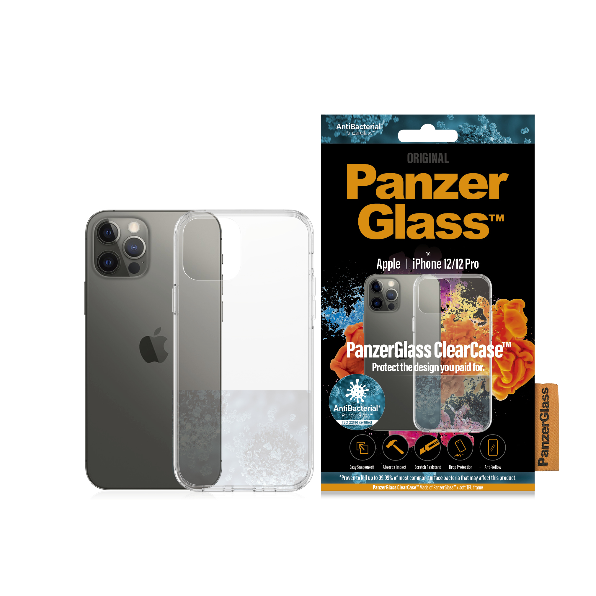 PanzerGlass PG ClearCase mobiltelefonfodral Omslag Transparent