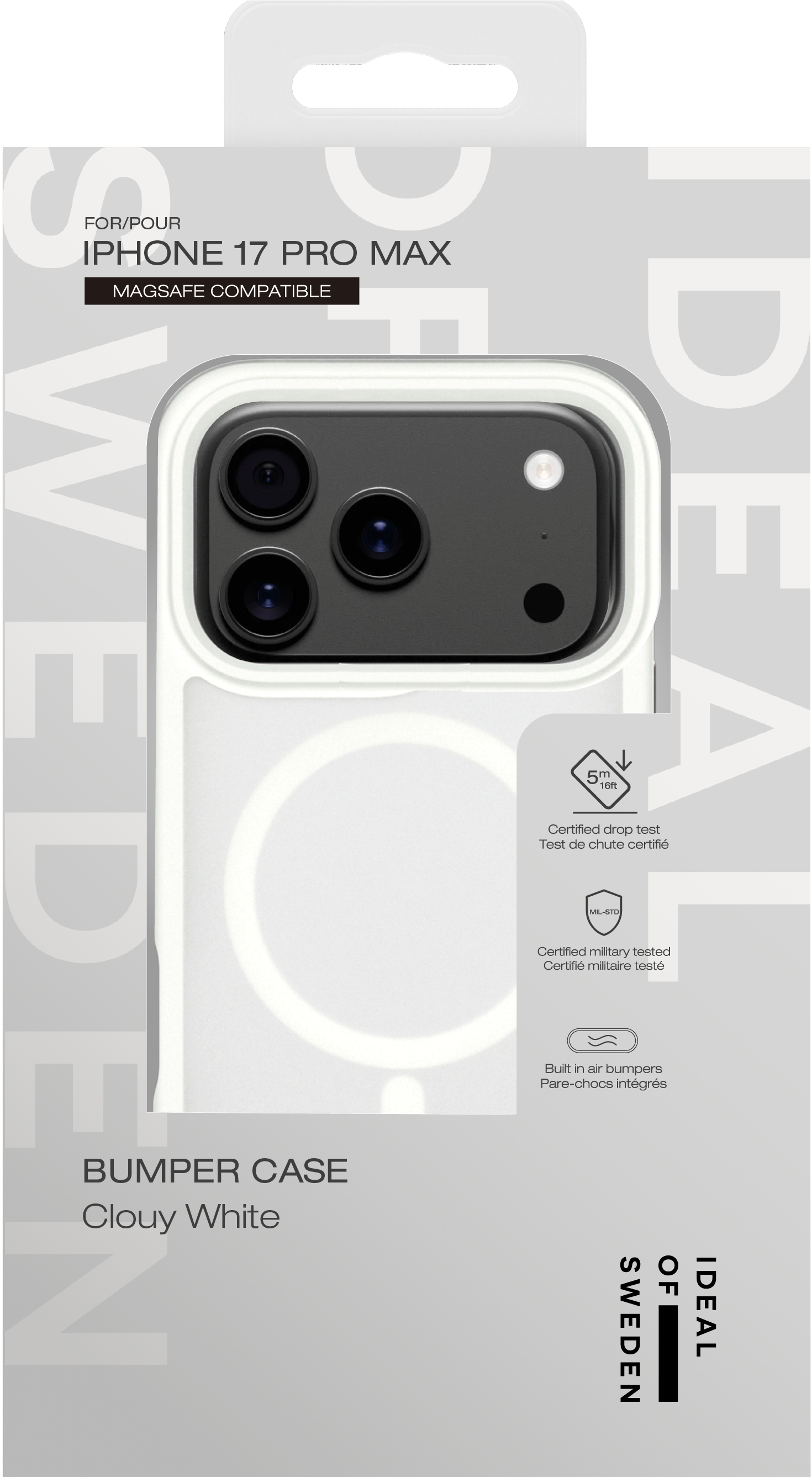 iDeal of Sweden Ideal Bumper Case MagSafe iPhone 17 Pro Max Cloudy White – image 3