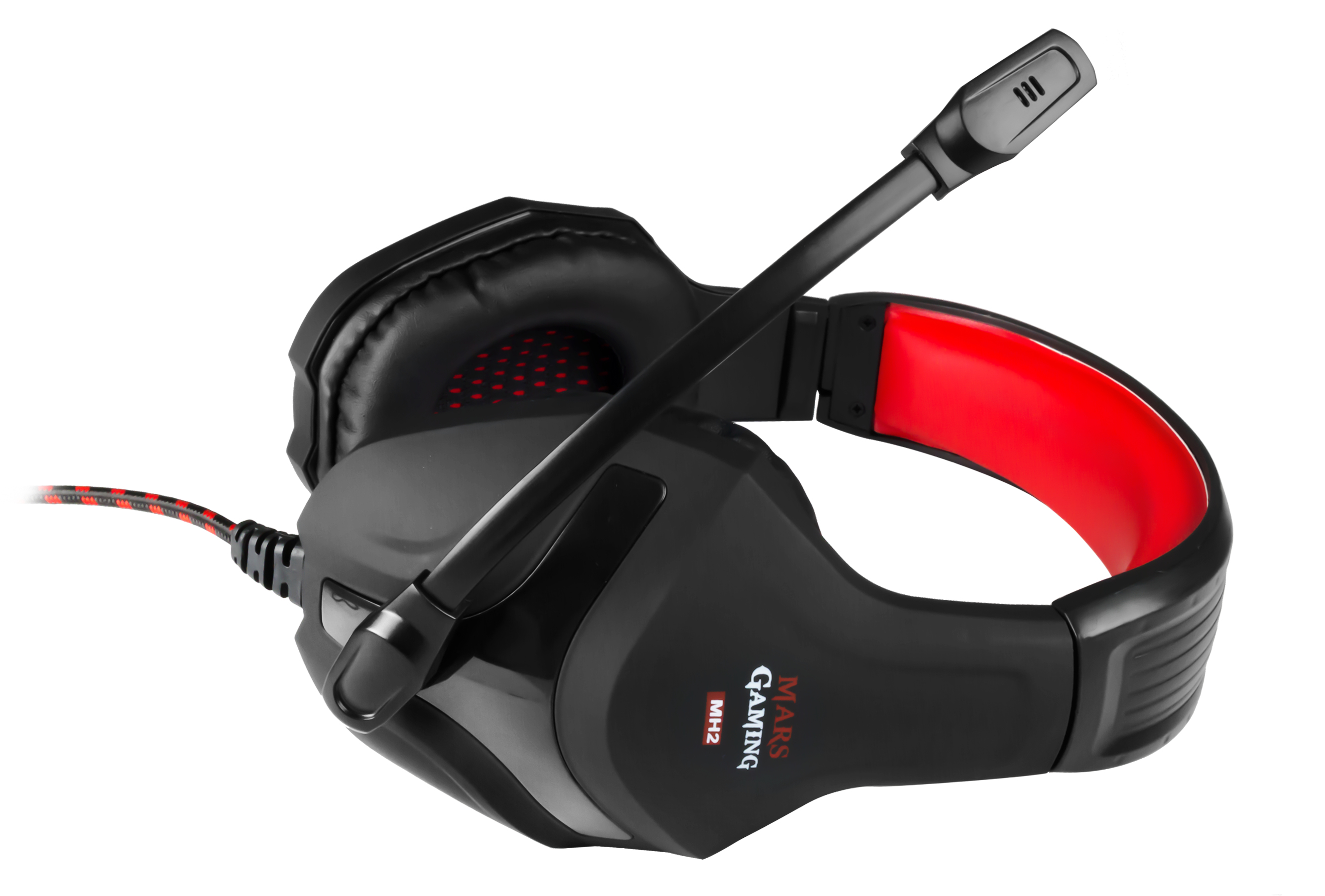 Mars Gaming MH2 headphones/headset Wired Head-band Black, Red – image 2