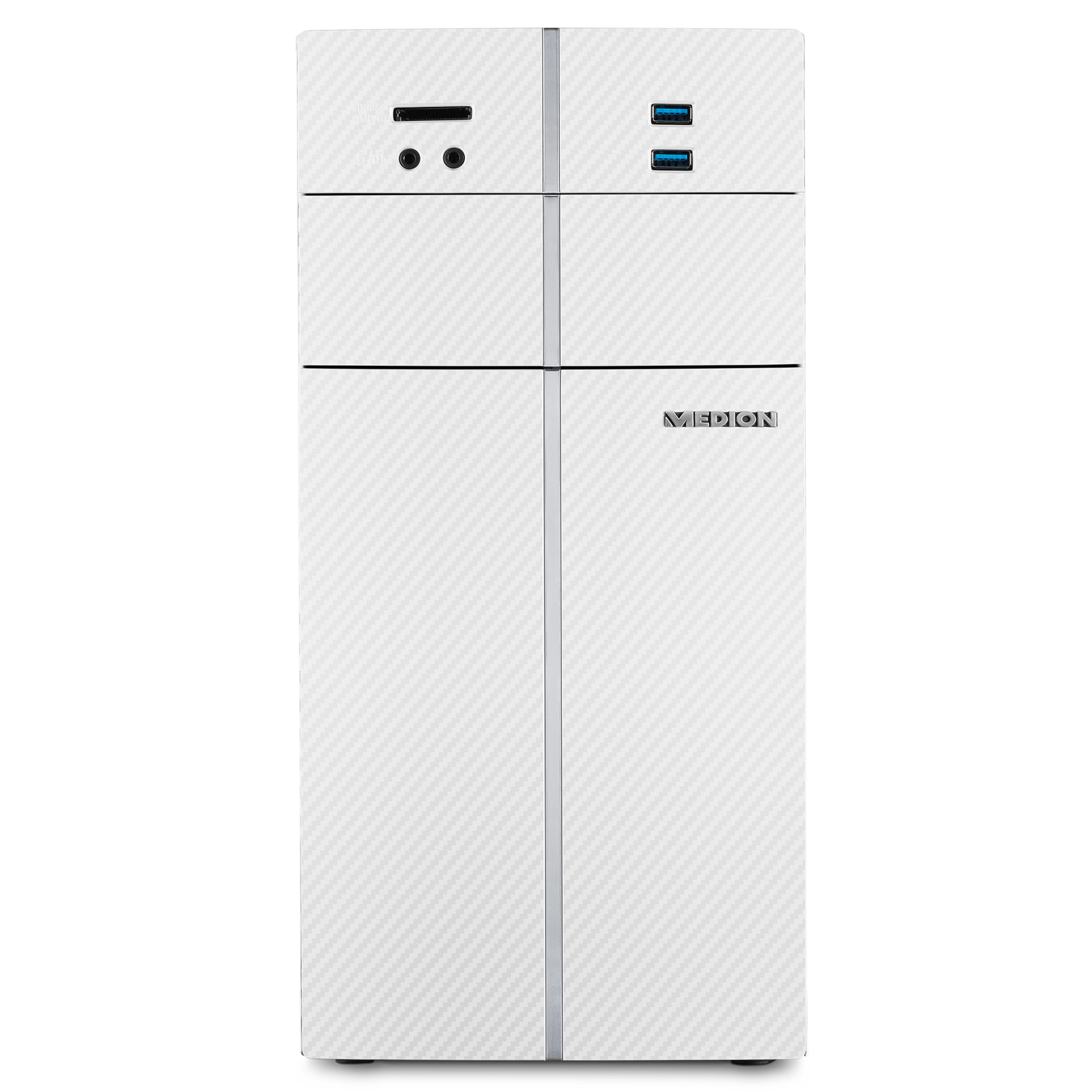 MEDION AKOYA E32007 AMD Ryzen™ 5 3400G 8 GB DDR4-SDRAM 1.25 TB HDD+SSD Windows 10 Home Micro Tower PC White image 6