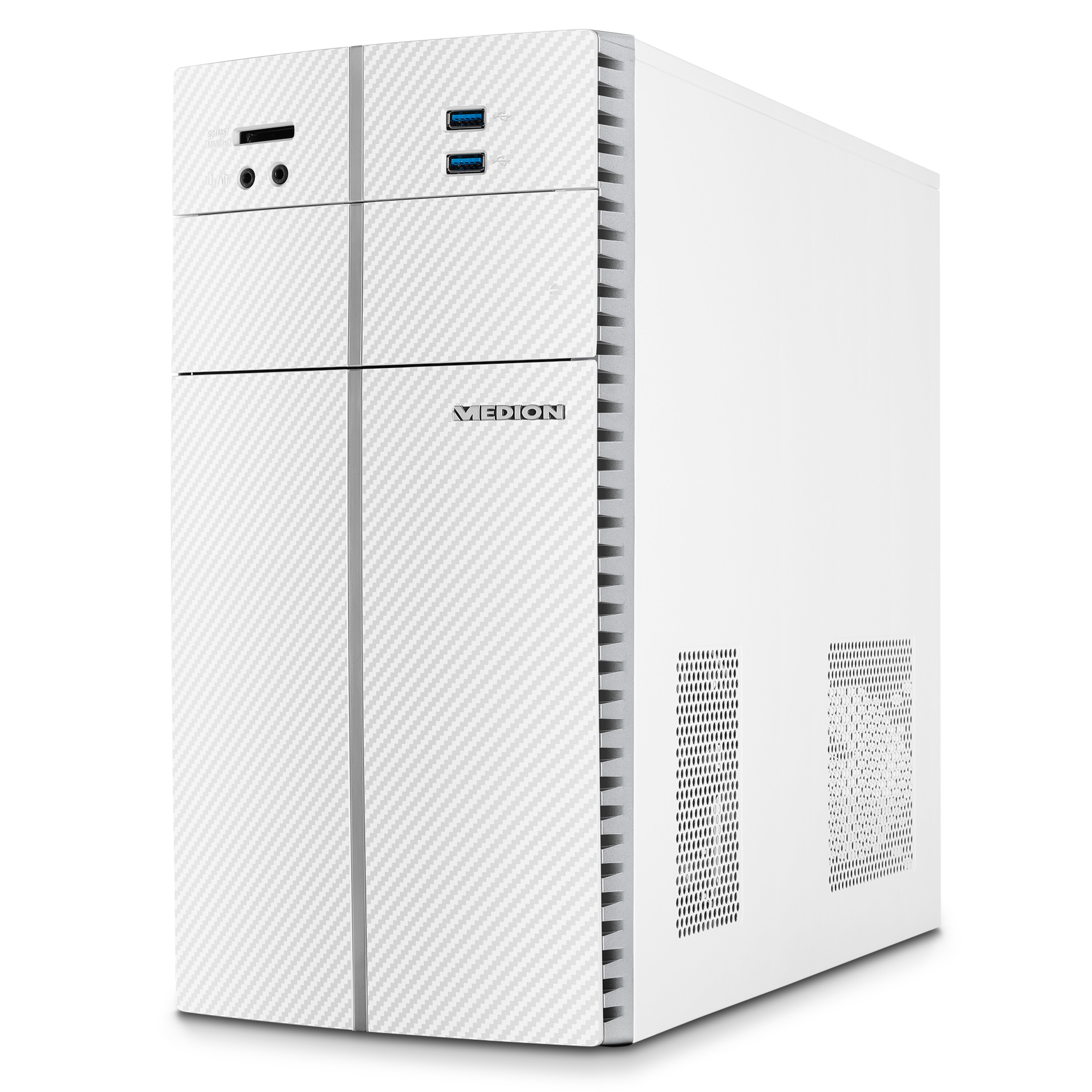 MEDION AKOYA E32007 AMD Ryzen™ 5 3400G 8 GB DDR4-SDRAM 1.25 TB HDD+SSD Windows 10 Home Micro Tower PC White image 7
