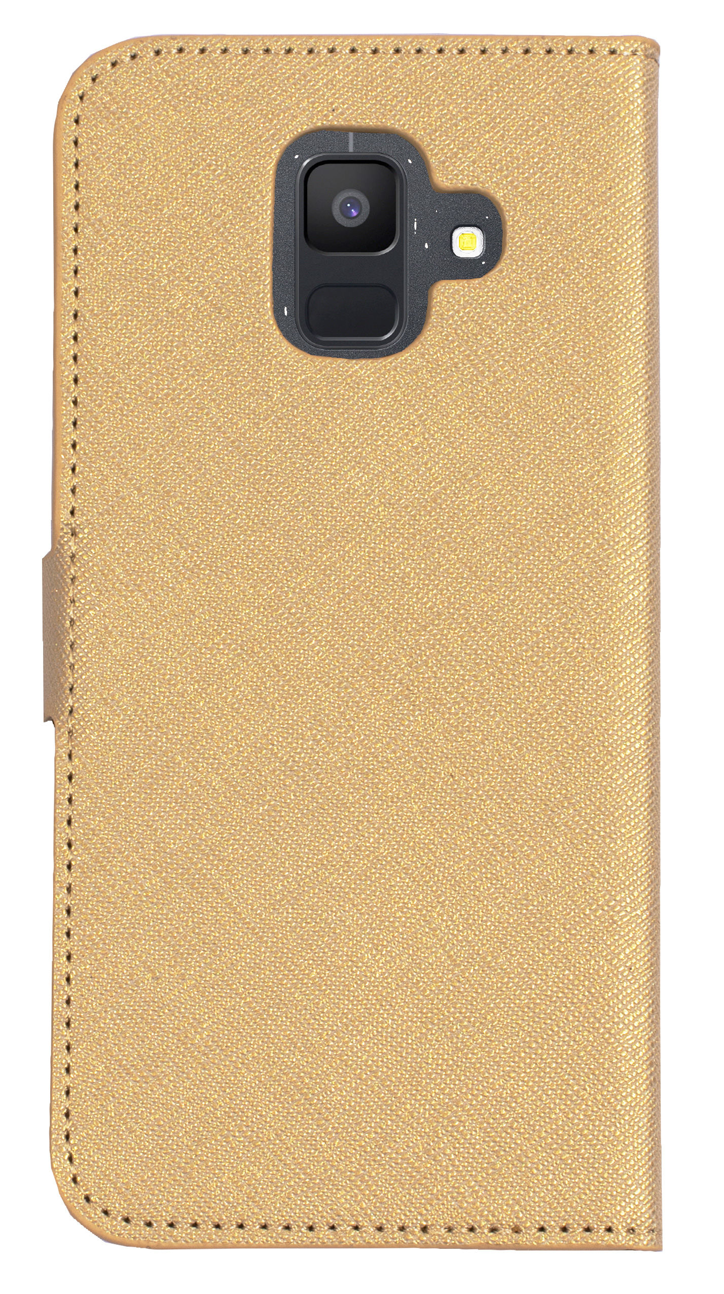 Mobiparts Saffiano Wallet Case Samsung Galaxy A6 (2018) Gold – image 3