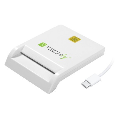 Techly I-CARD-CAM-USB2TYC kiipkaardilugeja Hoonesisene USB USB 2.0 Valge
