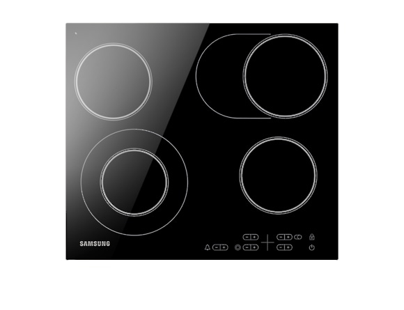 Samsung NZ64H25568K Black Built-in Ceramic hob 4 zone(s)