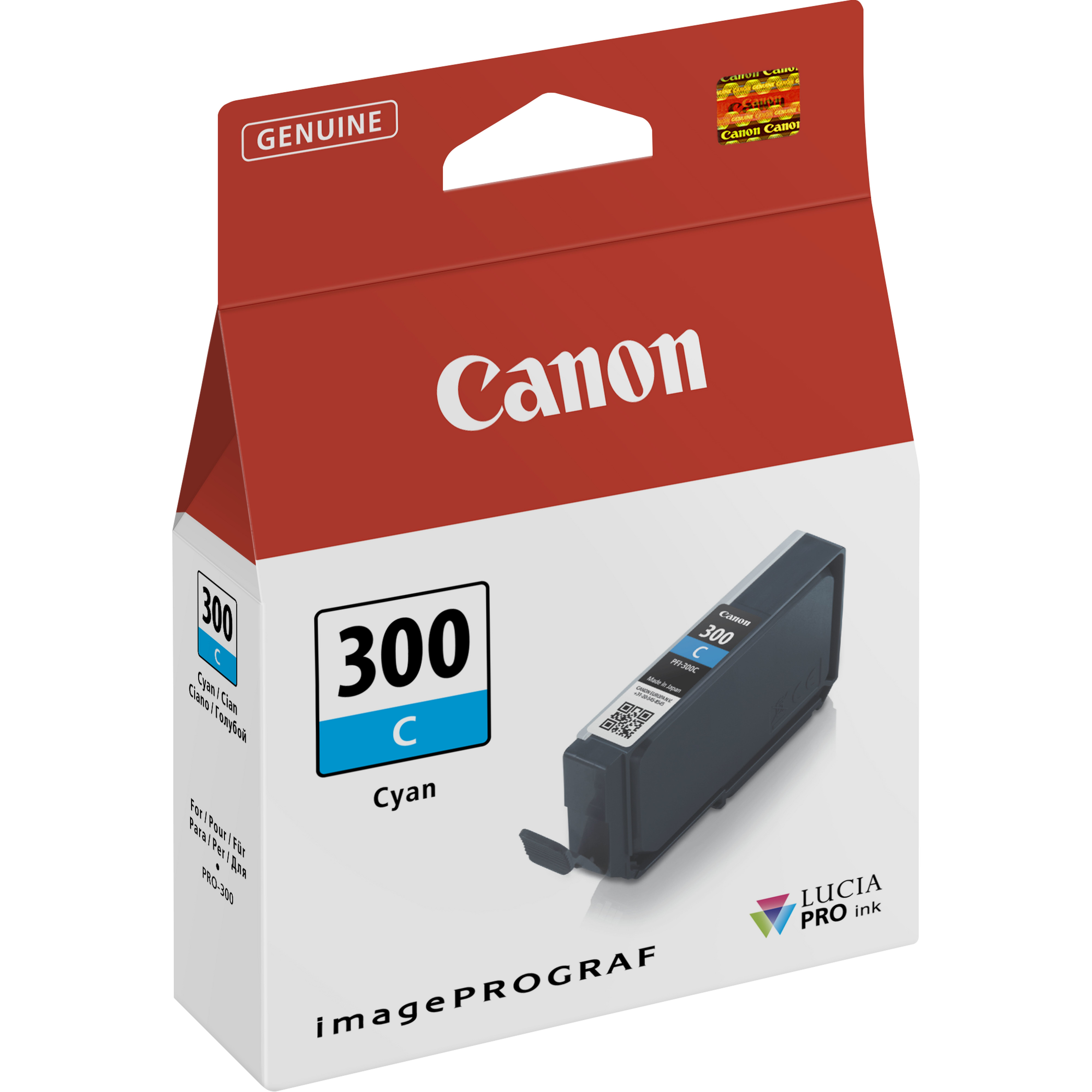 Canon PFI-300C Cyan Ink Cartridge - Picture 1 of 1