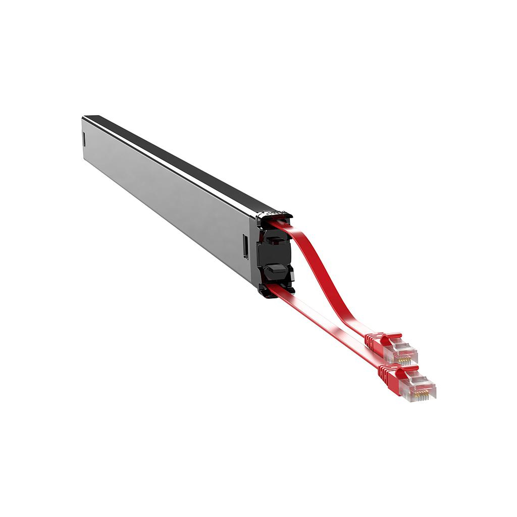 PATCHBOX C60STPXC6XX31R organizer per cavi Supporto Pannello passacavi Nero, Rosso, Argento 1 pz