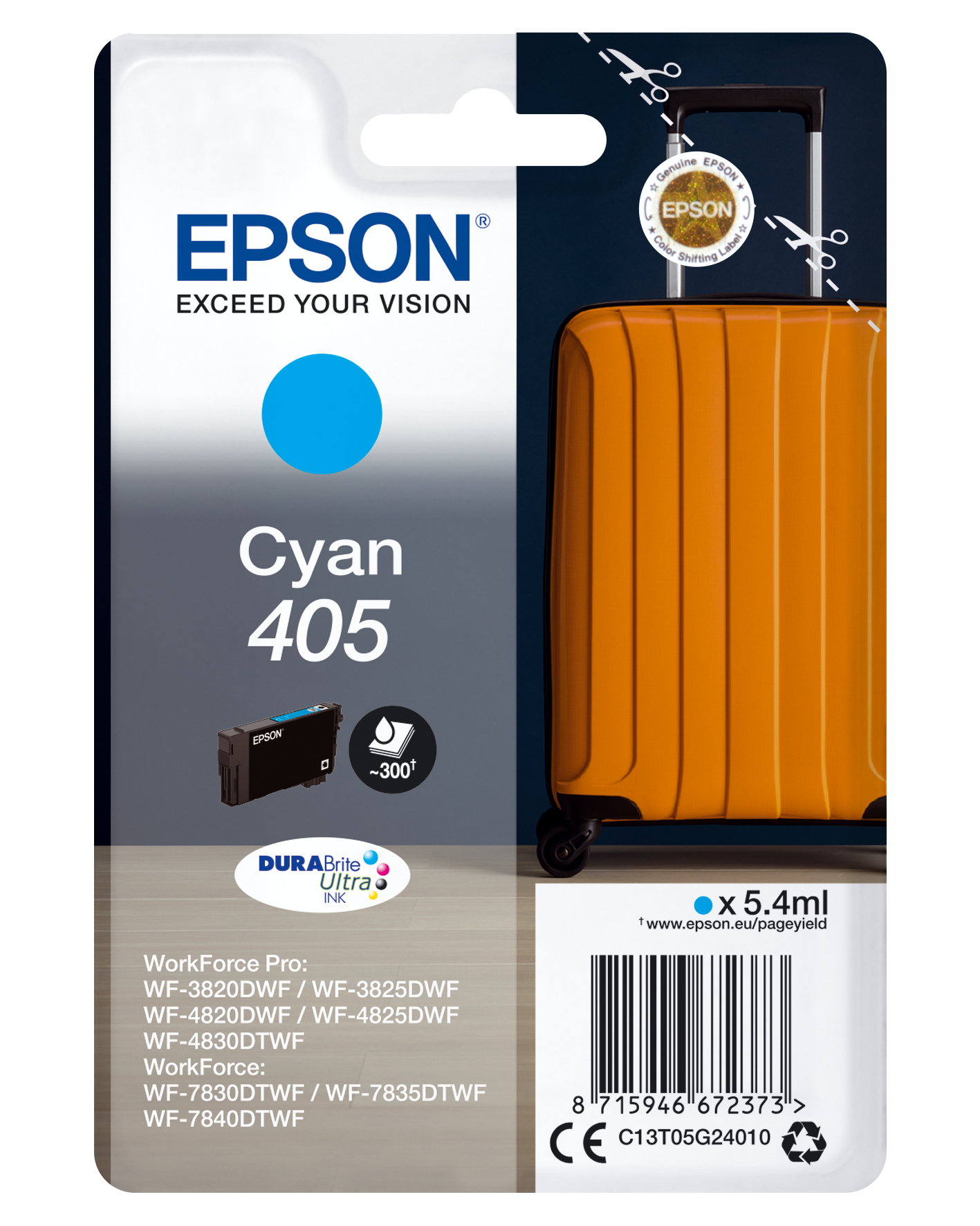INK JET EPSON ORIG. C13T05G2 CYAN Nº405