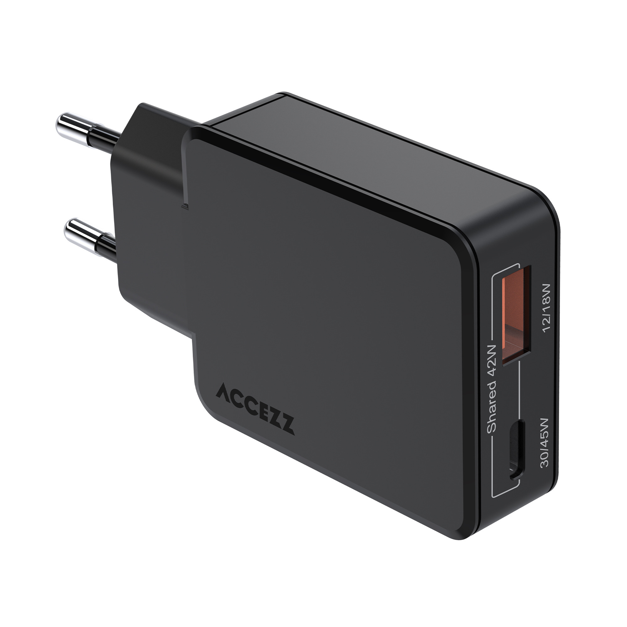 Accezz SH00091793 mobile device charger Universal Black AC Fast charging Indoor
