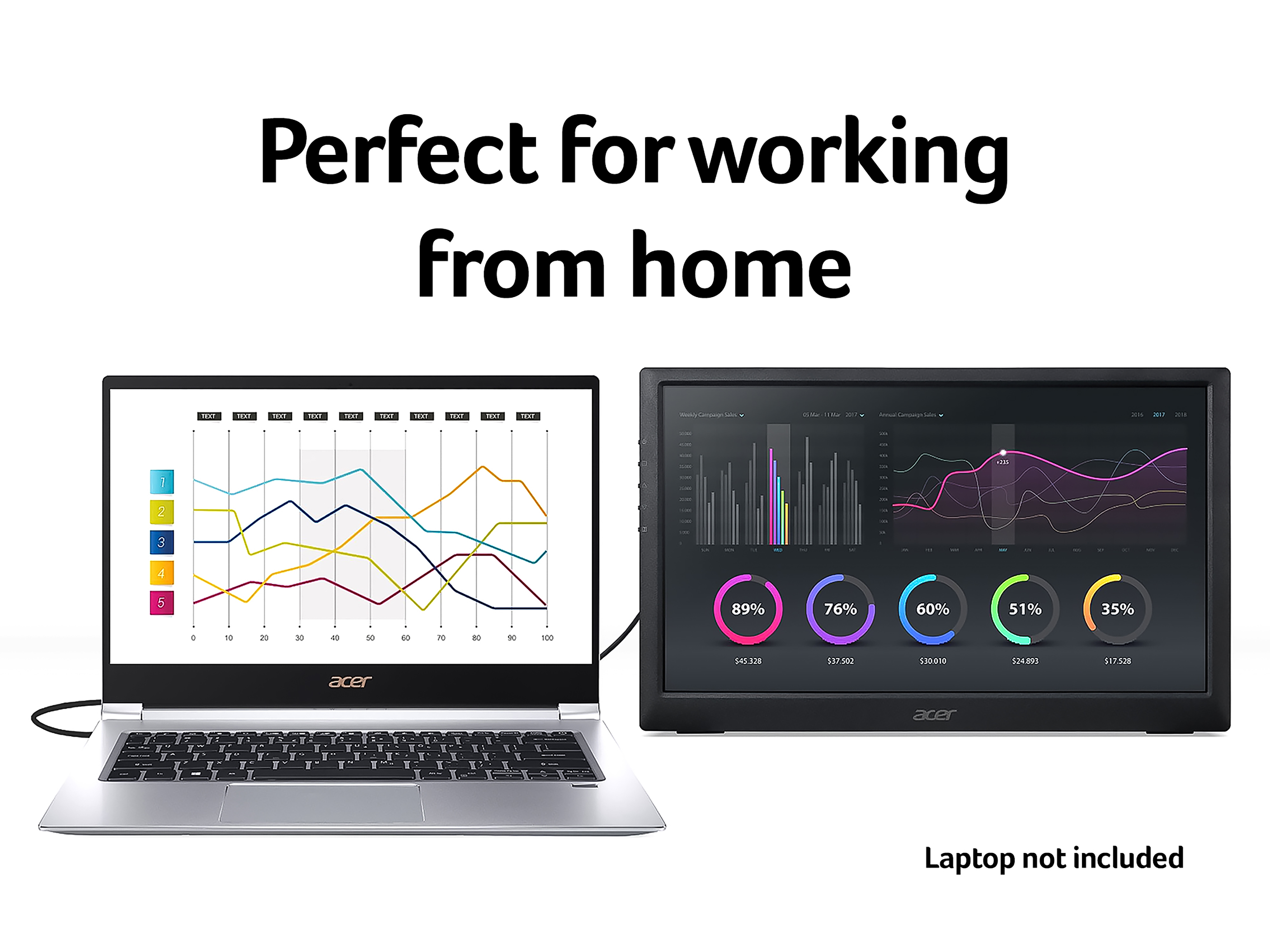 Acer PM161Qbu 15.6 inch FHD Portable Monitor (IPS Panel, 60Hz, 7ms, USB Type C, Black) image 4