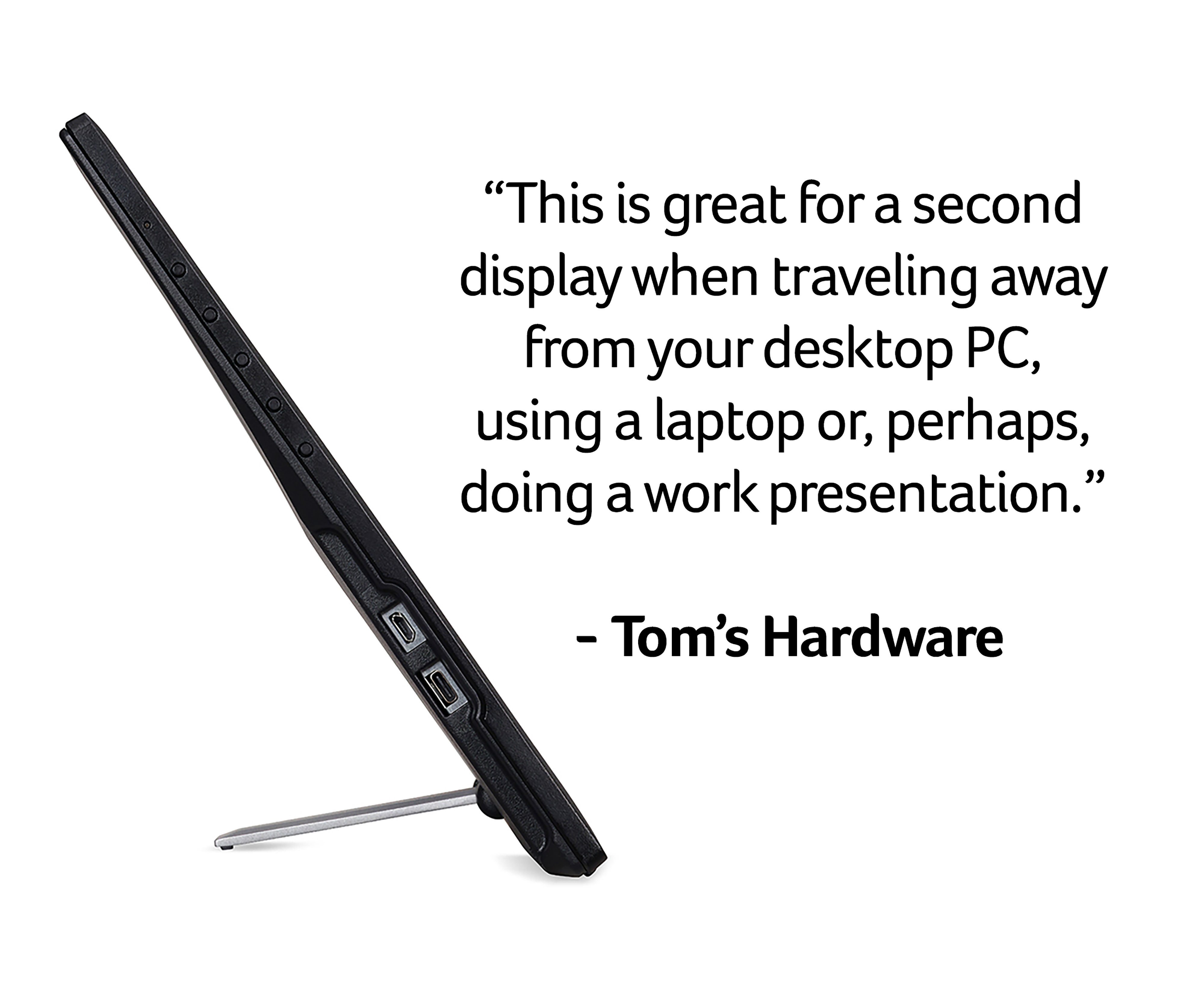 Acer PM161Qbu 15.6 inch FHD Portable Monitor (IPS Panel, 60Hz, 7ms, USB Type C, Black) image 6
