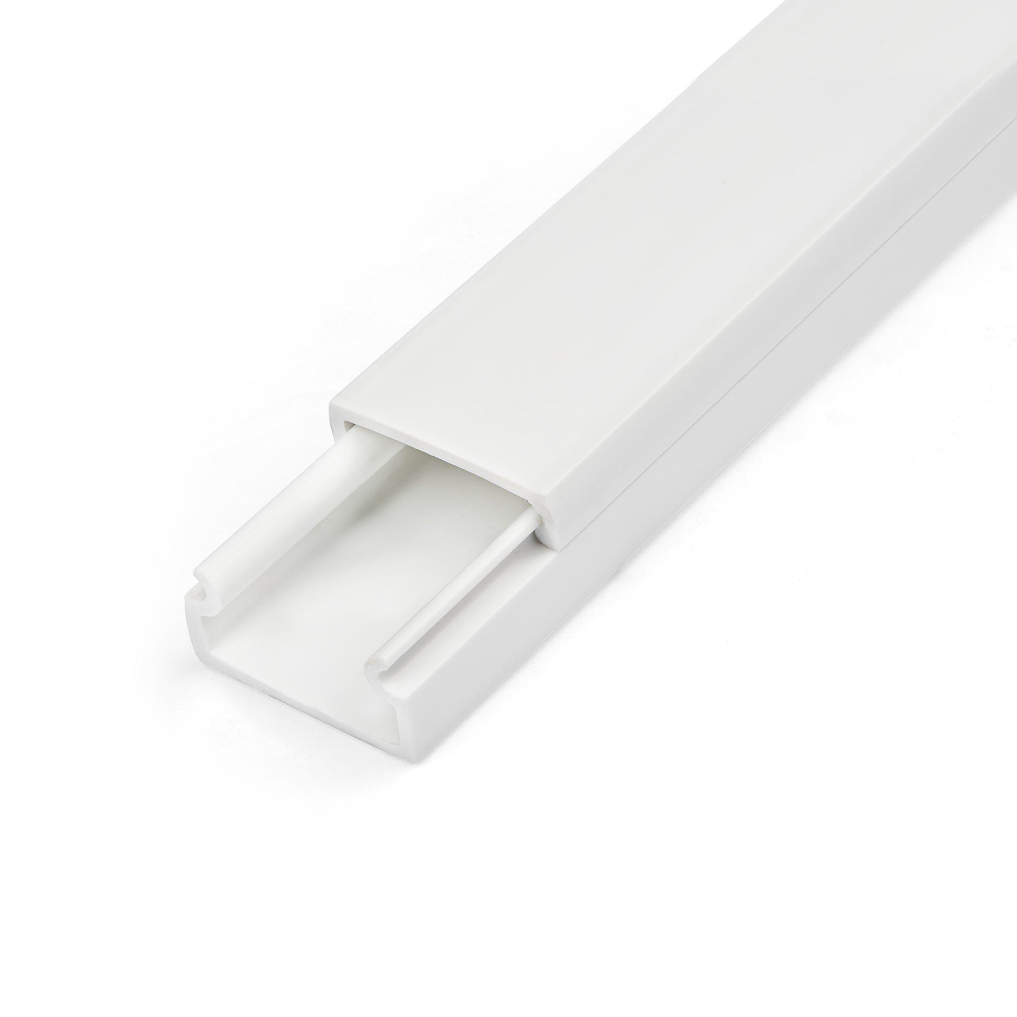 1m Kabelkanal Selbstklebend, 19x11mm, PVC, Sockelleiste/Wandkabelkanal, bis zu 12 Kabel, UL geprüft