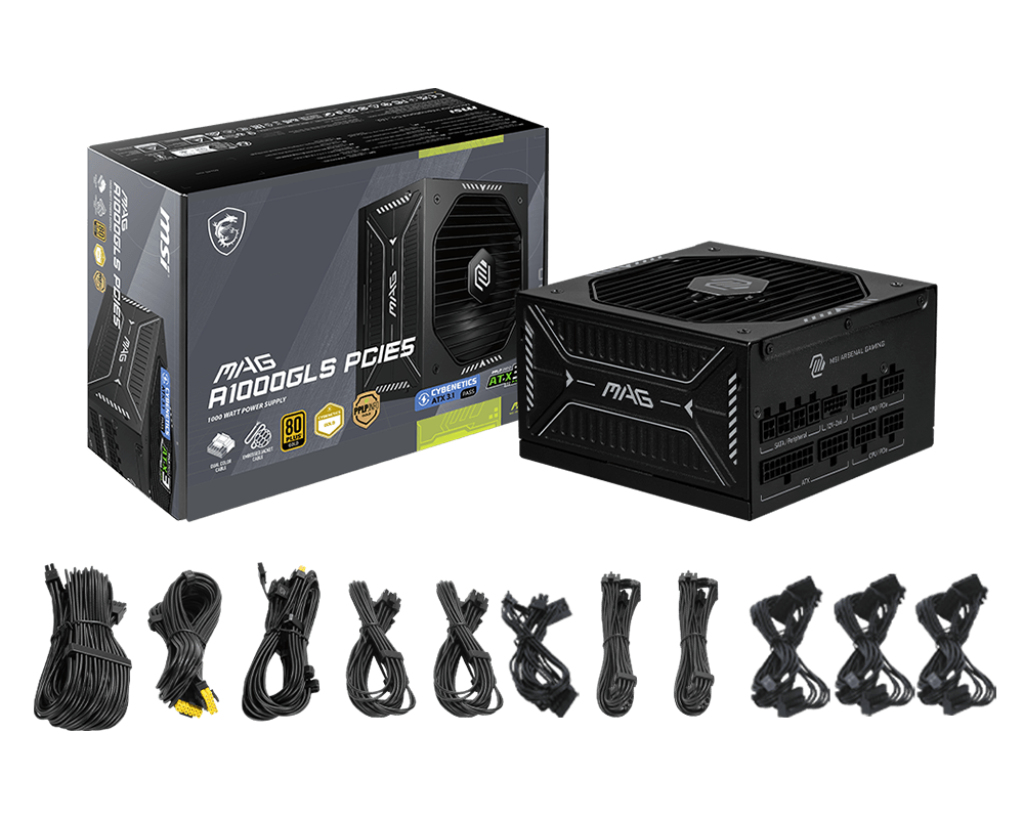 PSU MSI MAG A1000GLS PCIE5 1000W 80+Gold