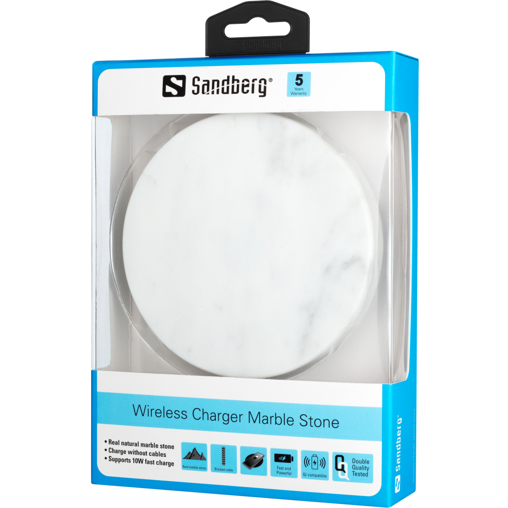 Sandberg Marble Stone Charger White – image 2