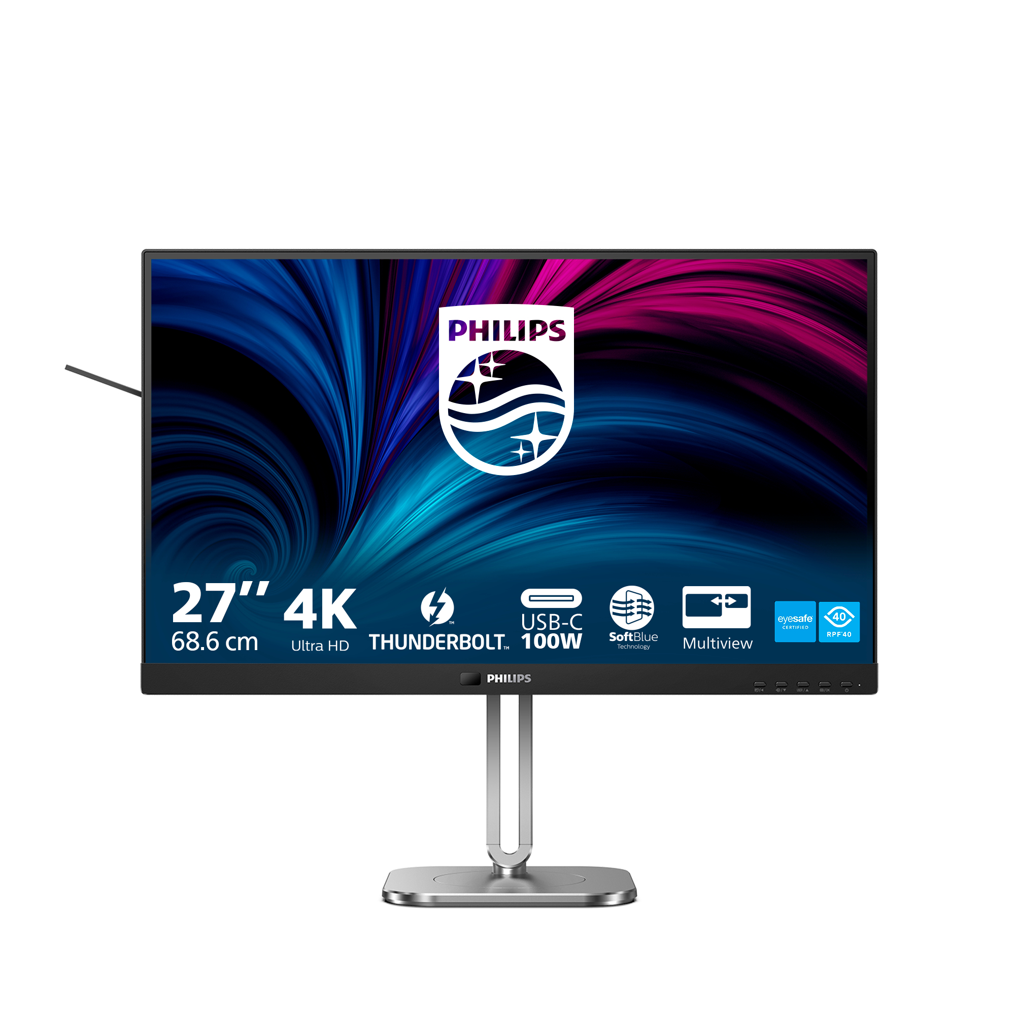 27' 169 IPS 75HZ 3840X2160 HAS 150MM HDMI X 2X 2.0 DP X 1X 1.4 USB-C 3.2 GEN2 (HBR3)