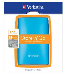 Verbatim Store 'n' Go USB 2.0 Portable Hard Drive 500GB Caribbean Blue – image 9