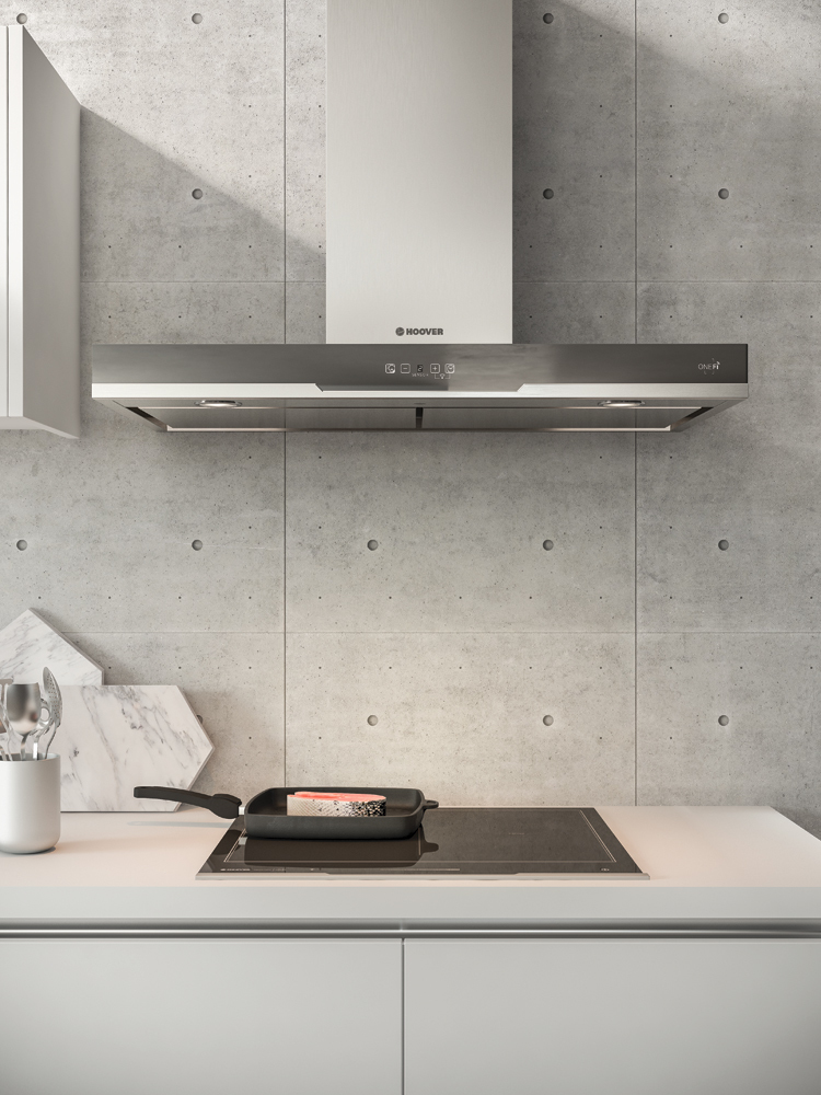 Hoover VANITY HDSV985B Wall-mounted Stainless steel 498 m³/h – image 2