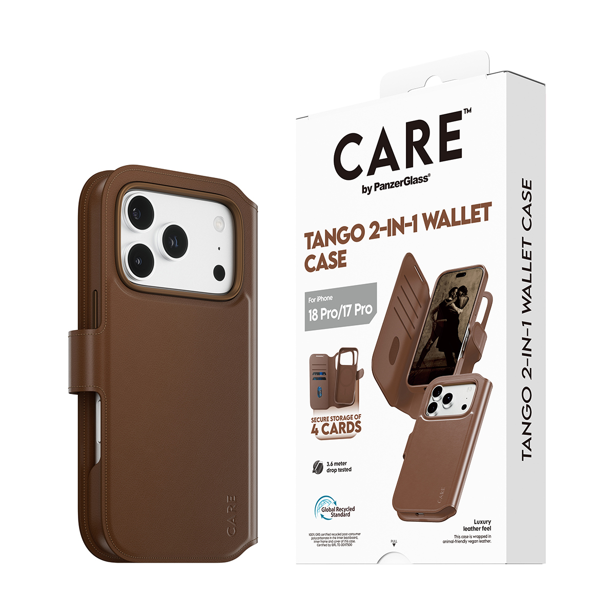 PanzerGlass CARE™ by PanzerGlass® Tango 2-in-1 Wallet Case Brown w. MagSafe iPhone 18 Pro | 17 Pro – image 6