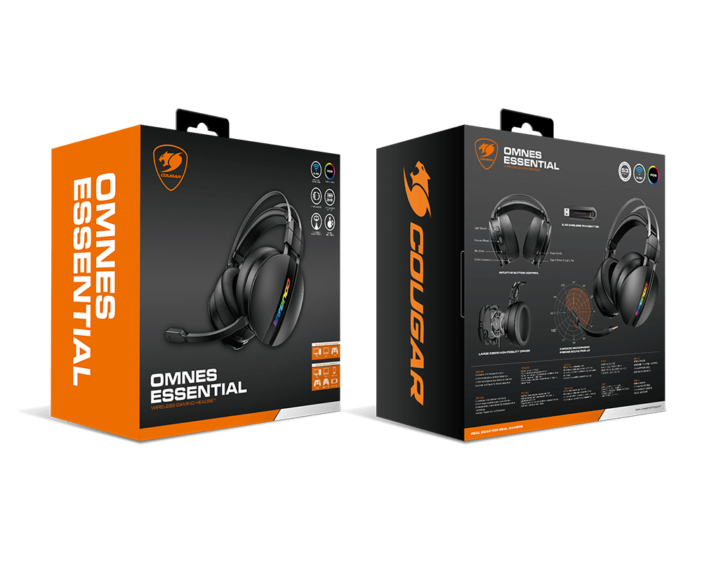 COUGAR 3HW50G53B.0001 headphones/headset Wireless Head-band Gaming Black – image 8