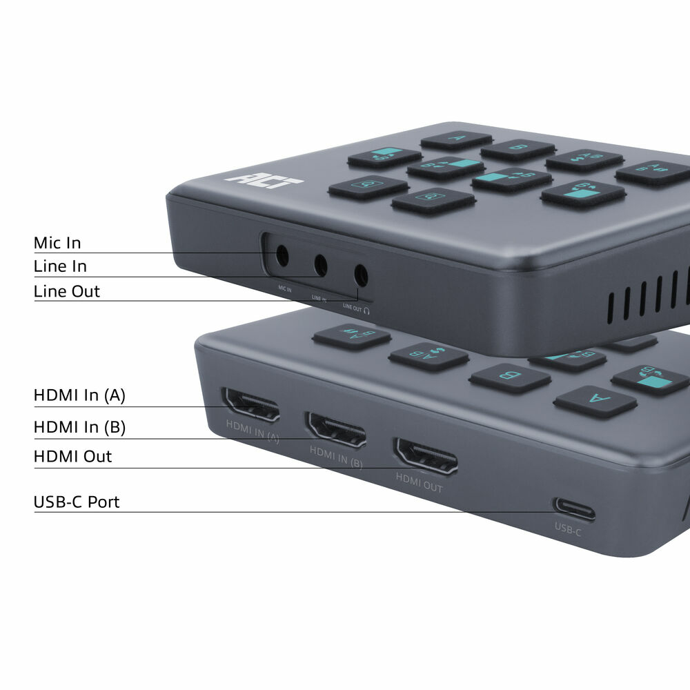 ACT Dual HDMI input USB-C Video Switcher for capturing and live streaming – image 7