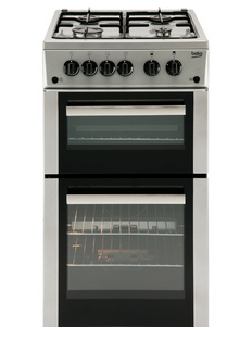 Beko BDVG592S cooker Freestanding cooker Natural gas Gas Silver