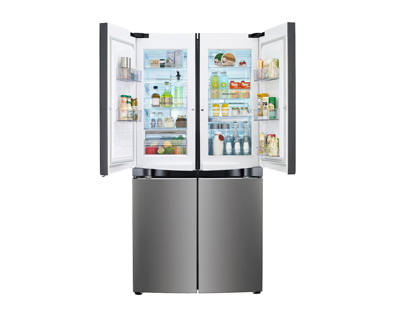 LG GR-D31FWCHL side-by-side refrigerator Freestanding Stainless steel – image 3