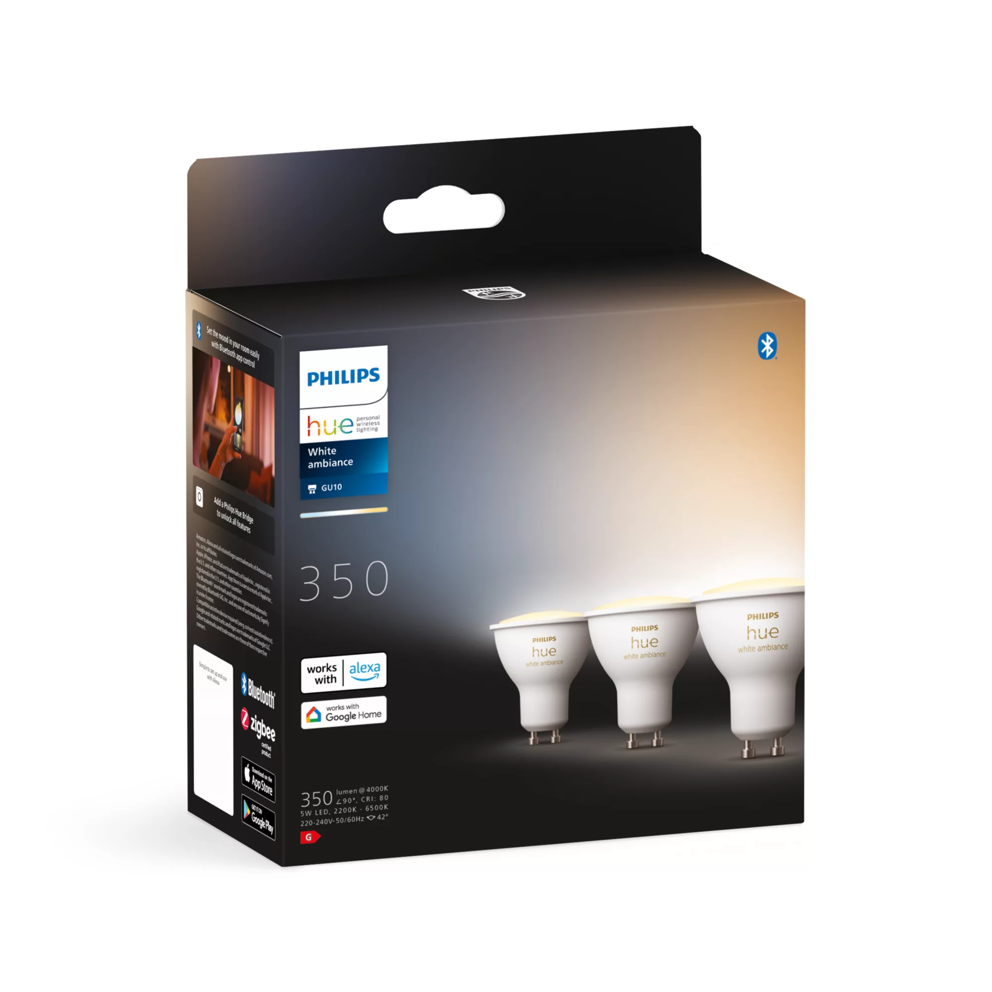 Philips by Signify Philips Hue White ambience GU10 – smart spotlight – (3-pack) – image 2